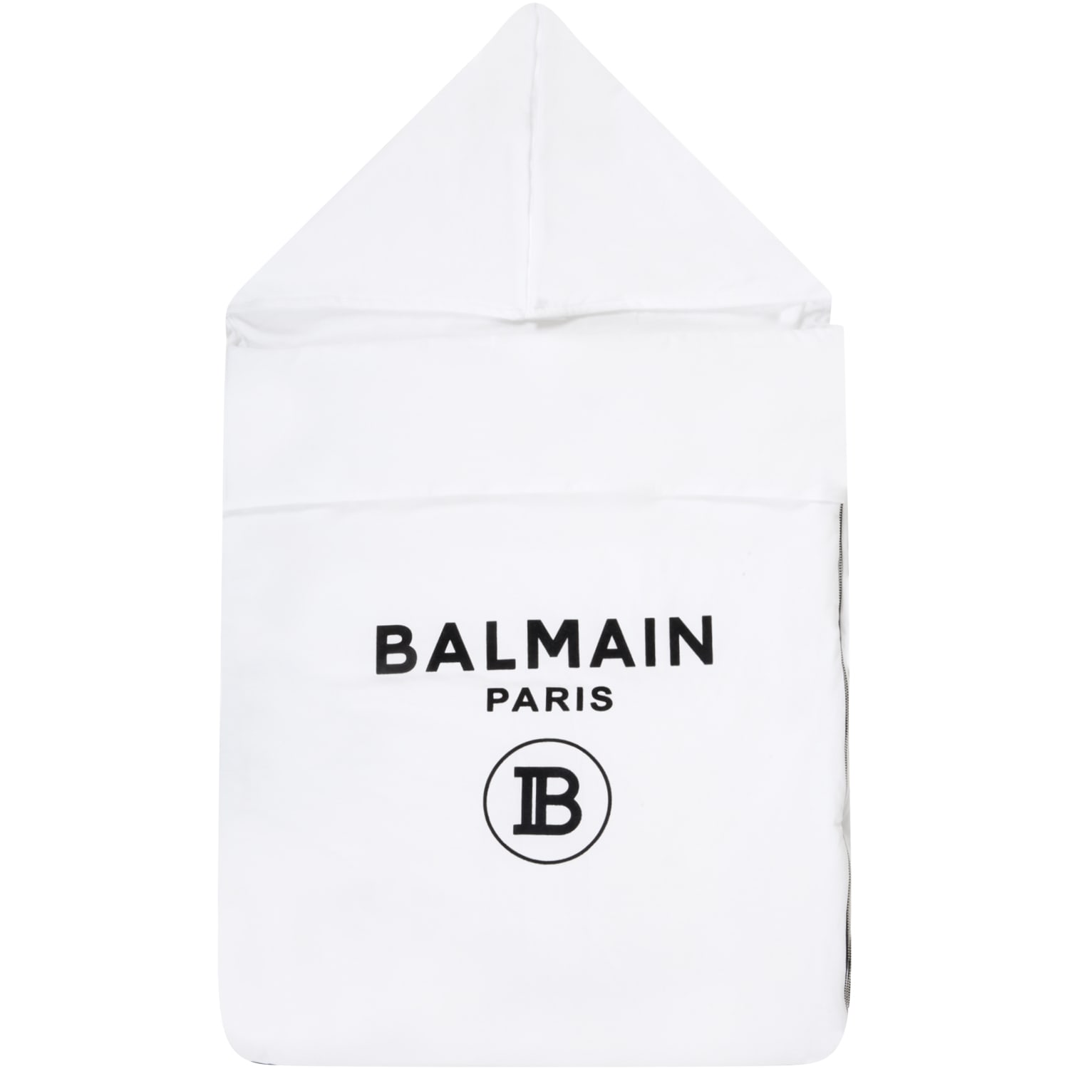 Balmain White Sleeping Bag For Babukids With Logo