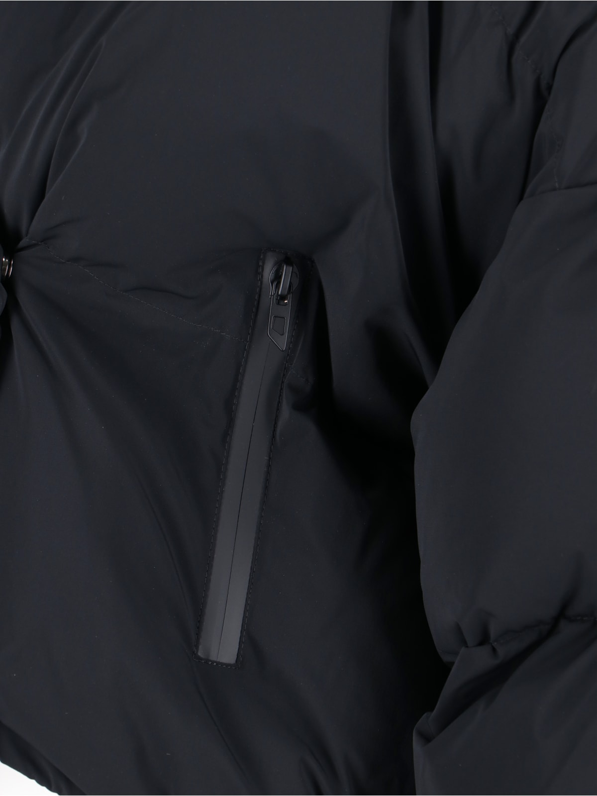 Diesel Cropped Down Jacket In Blue