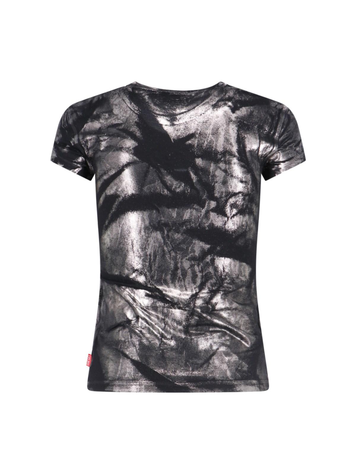 Shop Diesel T-angie-p1 T-shirt In Nero