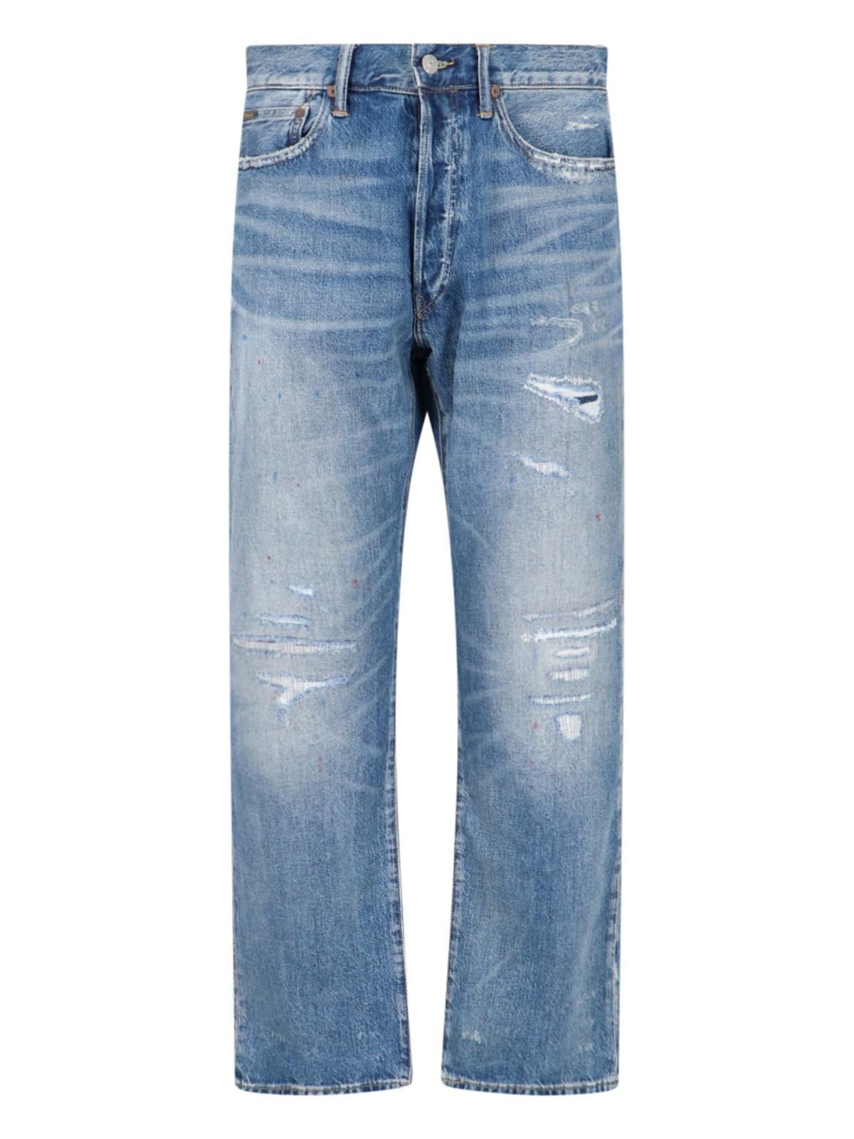 Shop Ralph Lauren Straight Jeans In Blue