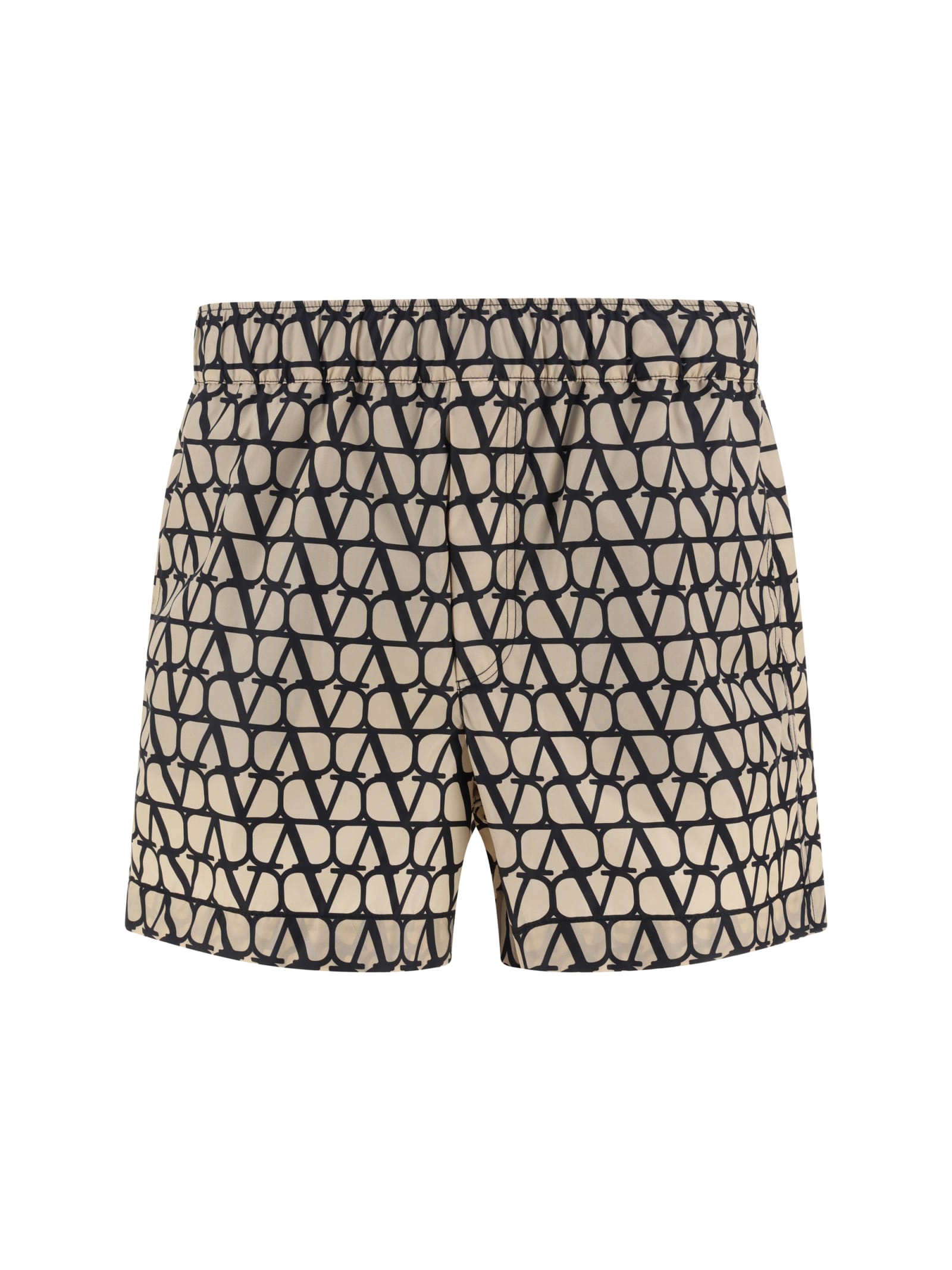 Valentino Toile Iconographe-print Knee-length Shorts In St. Toile Iconograph Beige