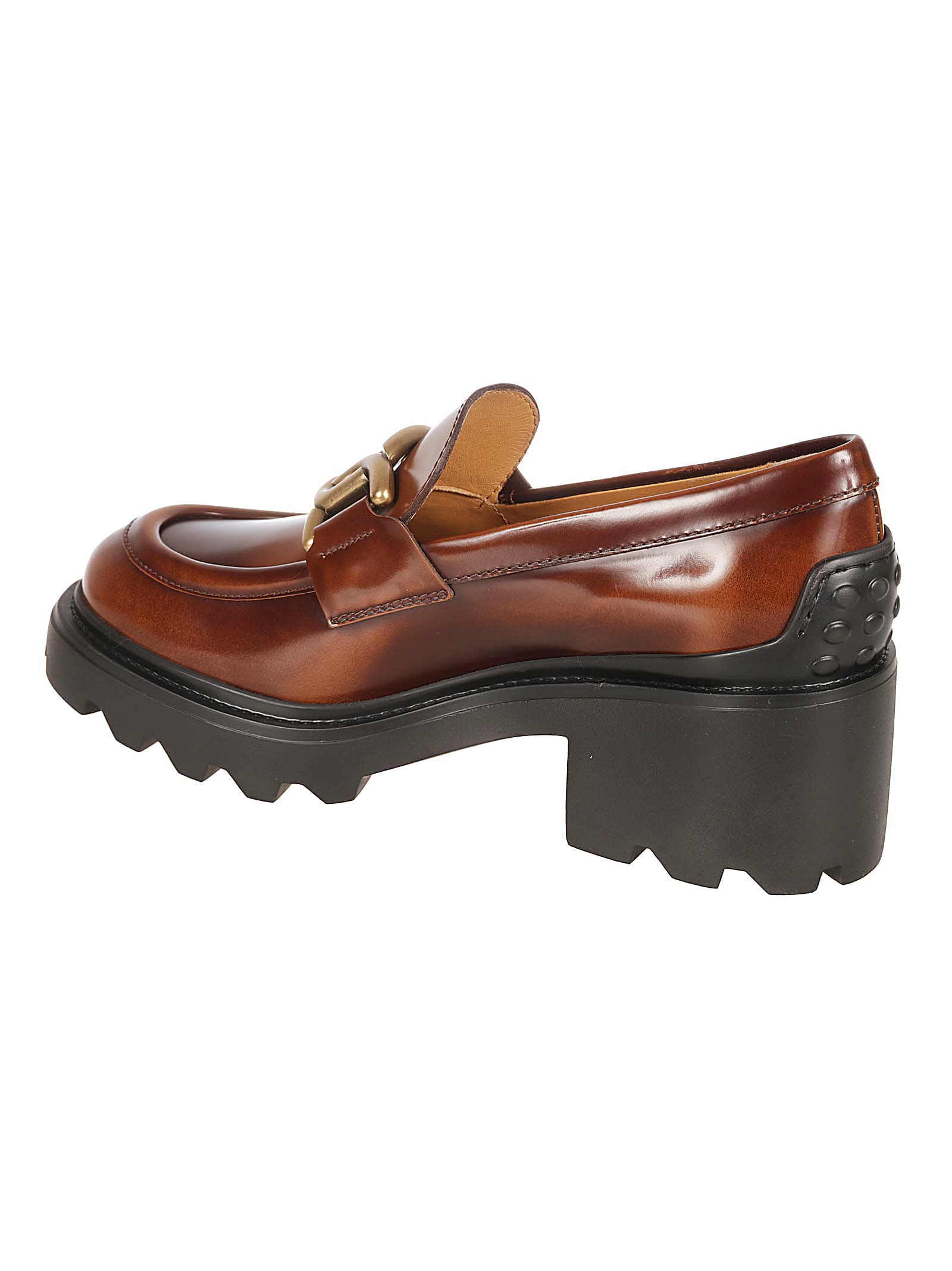 Shop Tod's Carro T60 Loafers In Cuoio Scuro