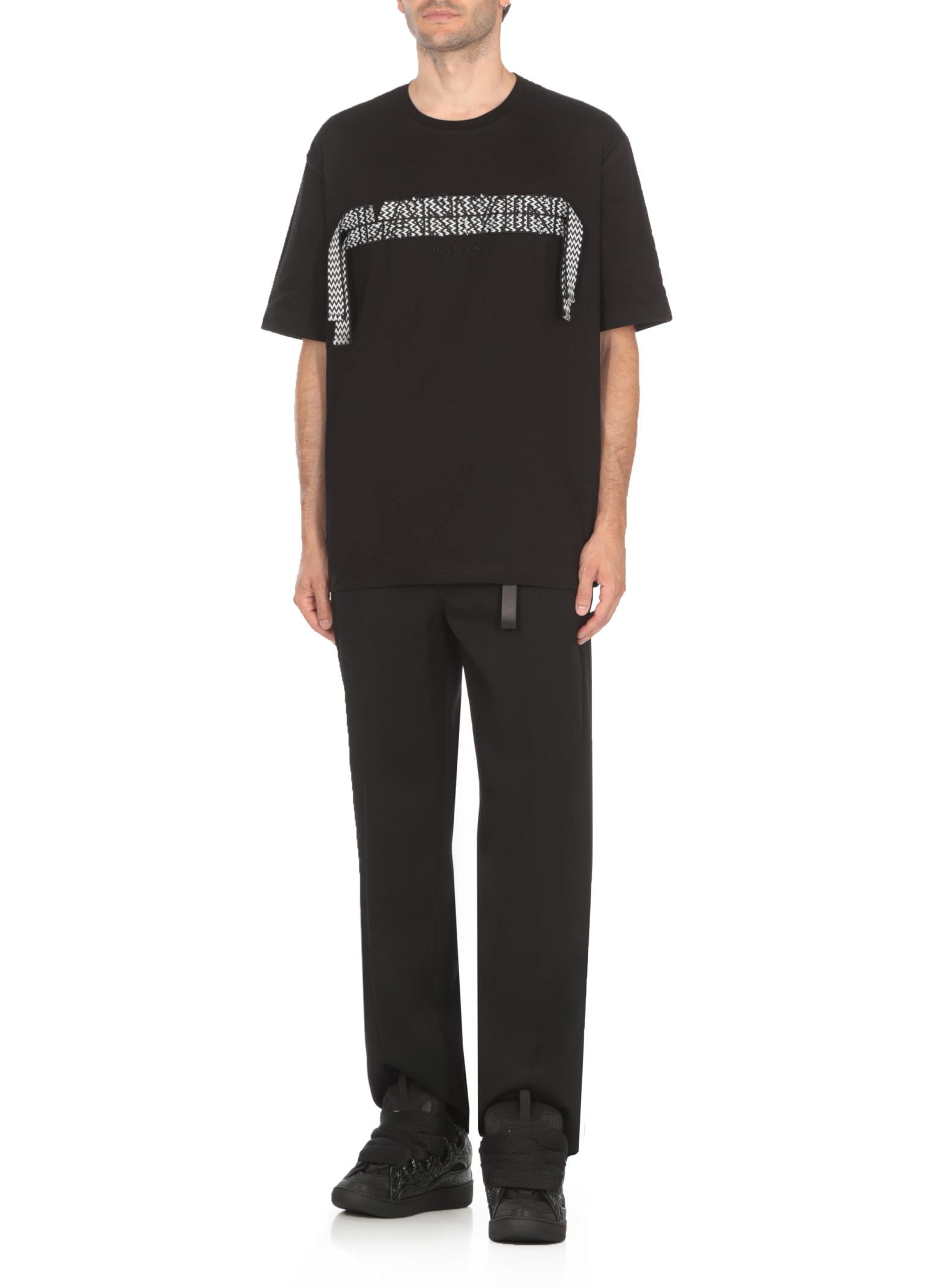 Shop Lanvin Cotton T-shirt In Black