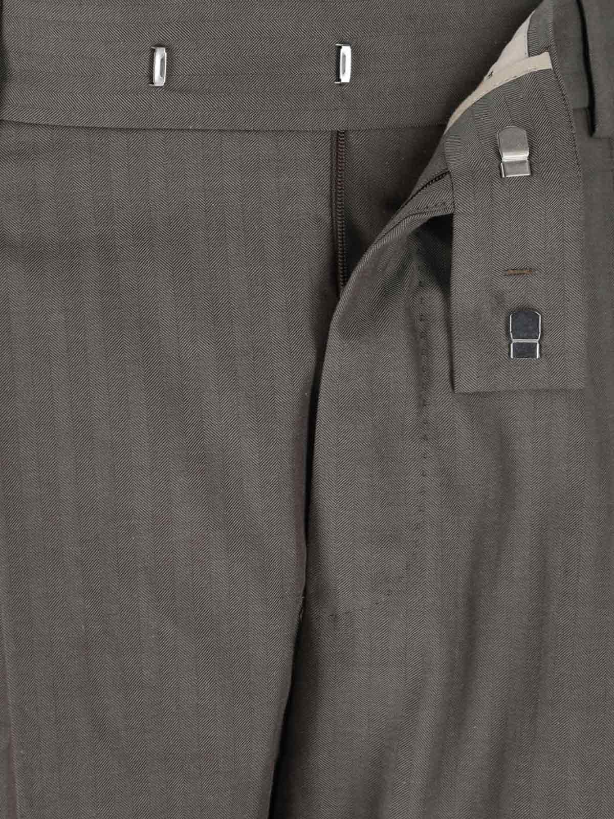 Pt Torino High-waisted Chino Pants With Tailored Detailing In Gray