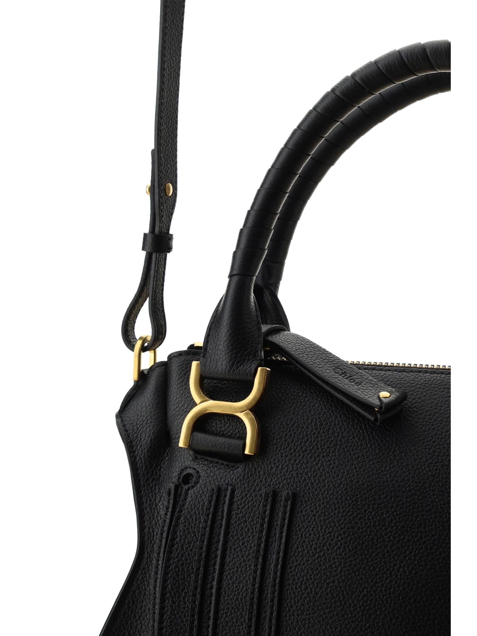 Shop Chloé Marcie Handbag In Nero