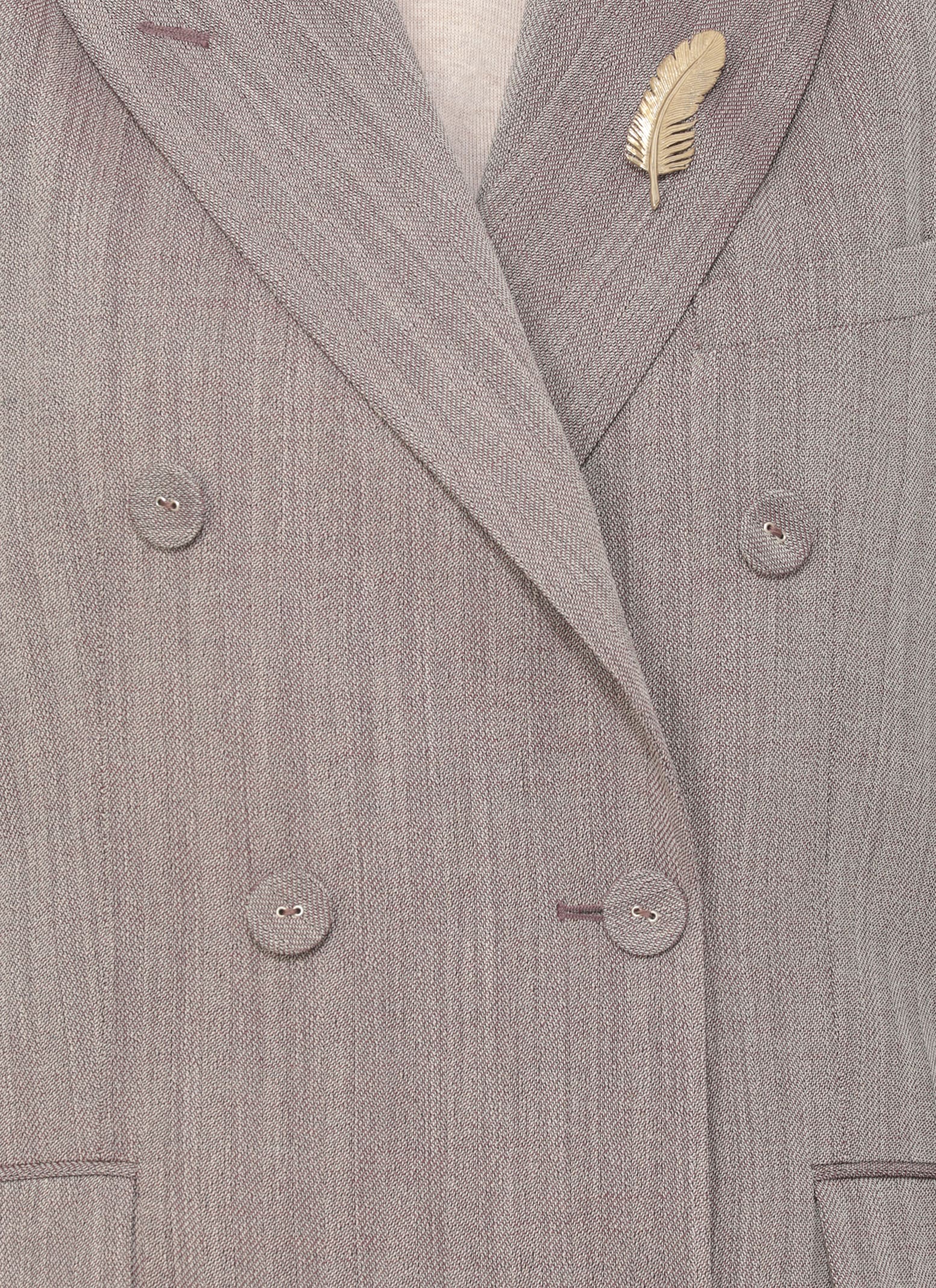 Golden Goose Diva Herringbone Virgin Wool Blazer In Gray