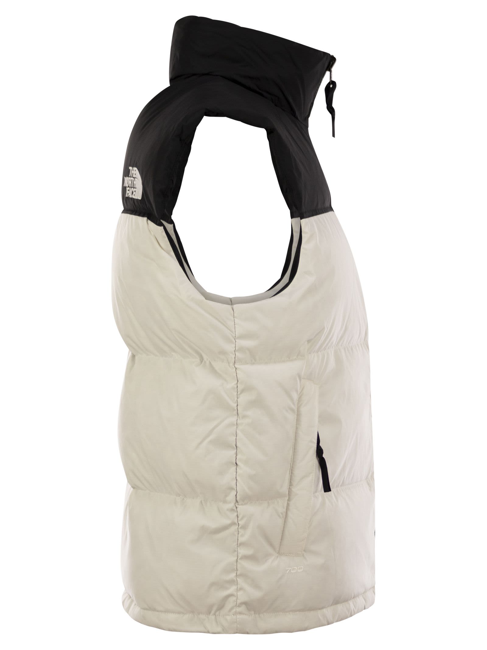 The North Face Retro 1996 - Padded Vest In White/black