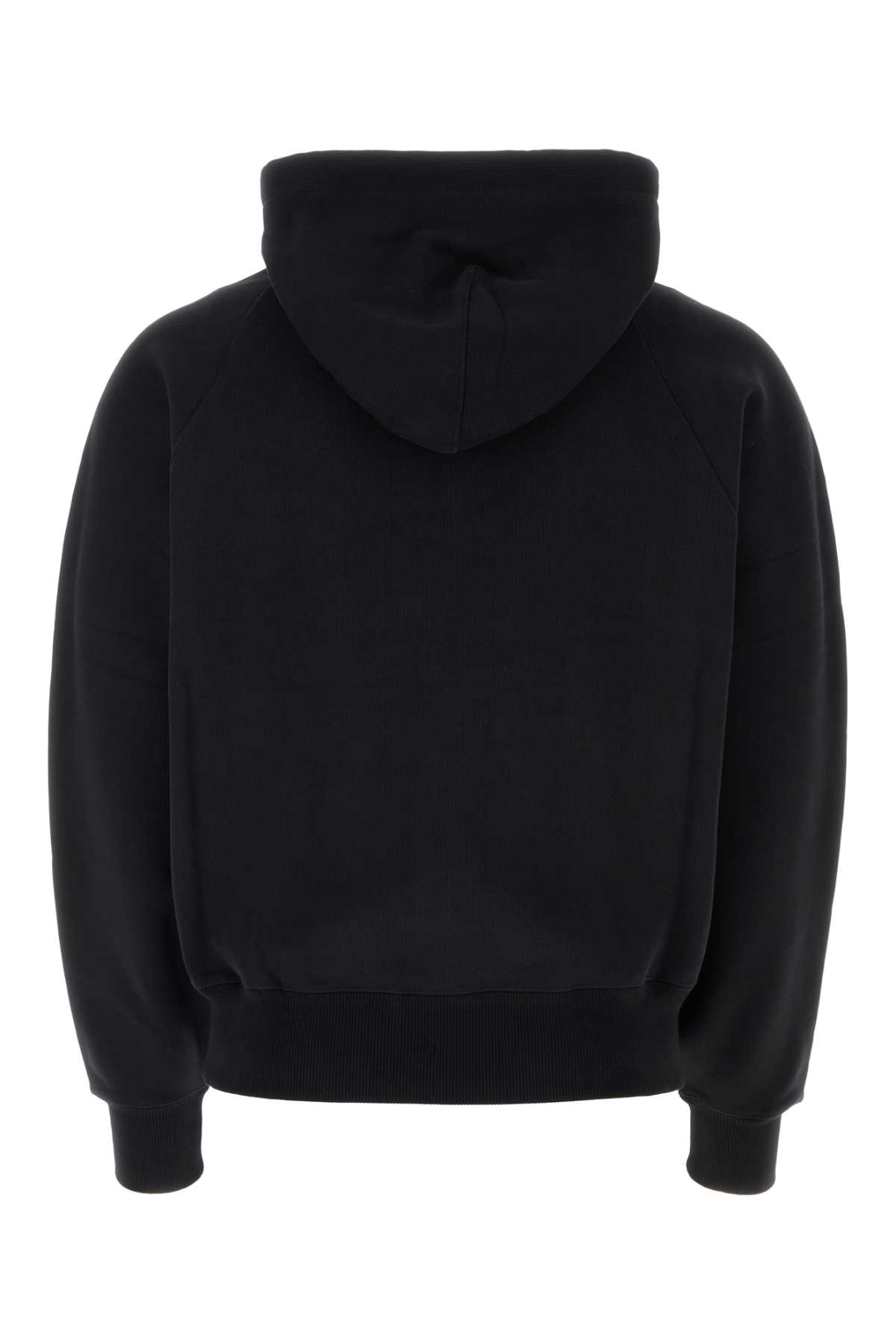 Shop Ami Alexandre Mattiussi Black Stretch Cotton Sweatshirt
