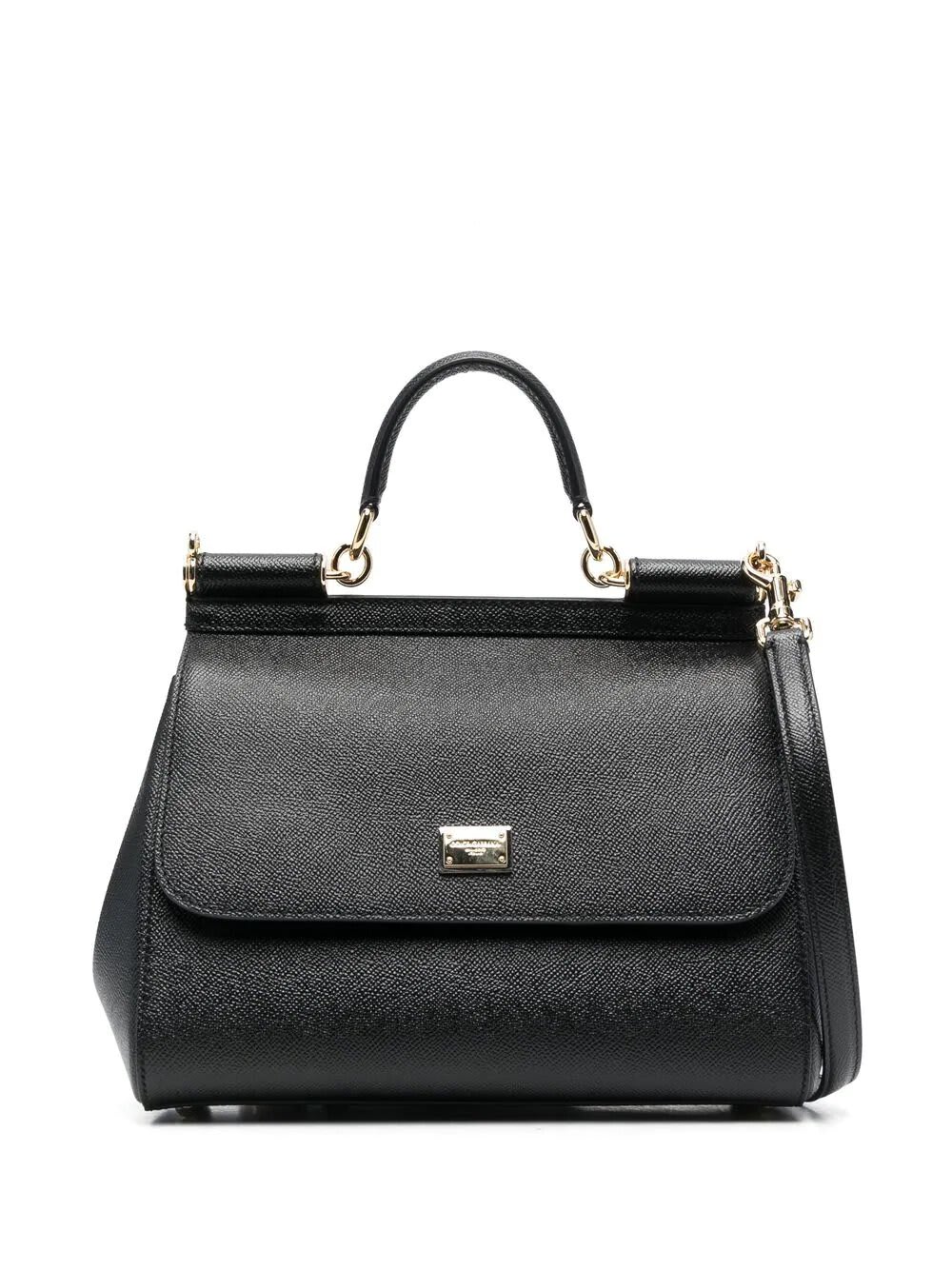 Shop Dolce & Gabbana Medium Sicily Shoulder Bag In Black