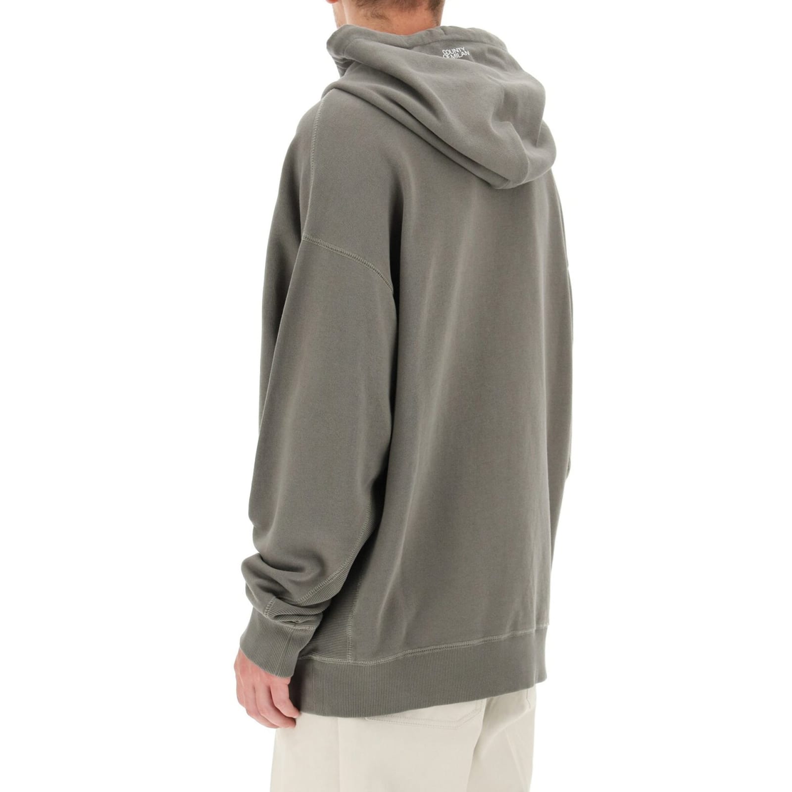 Shop Marcelo Burlon County Of Milan Oversize Hooded Sweatshirt In Green