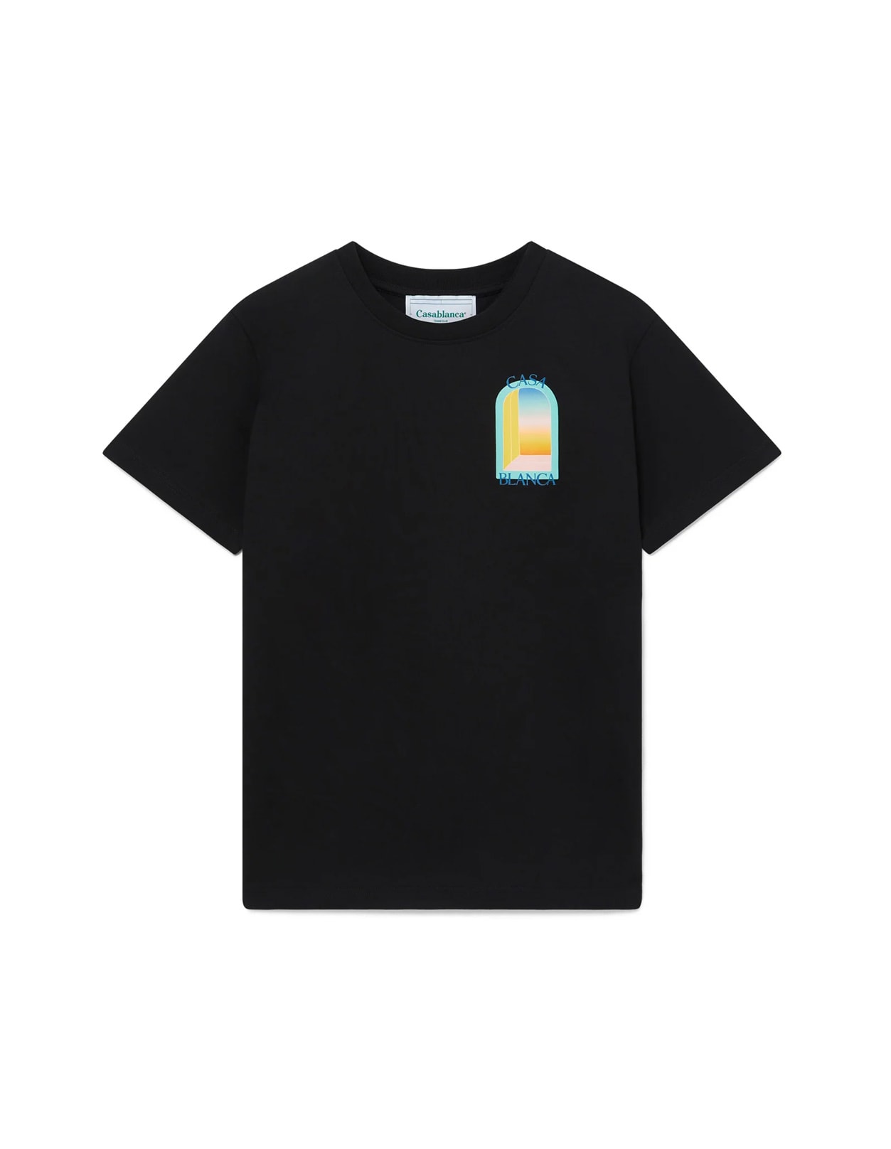 Shop Casablanca Larc Coloré T-shirt In Black