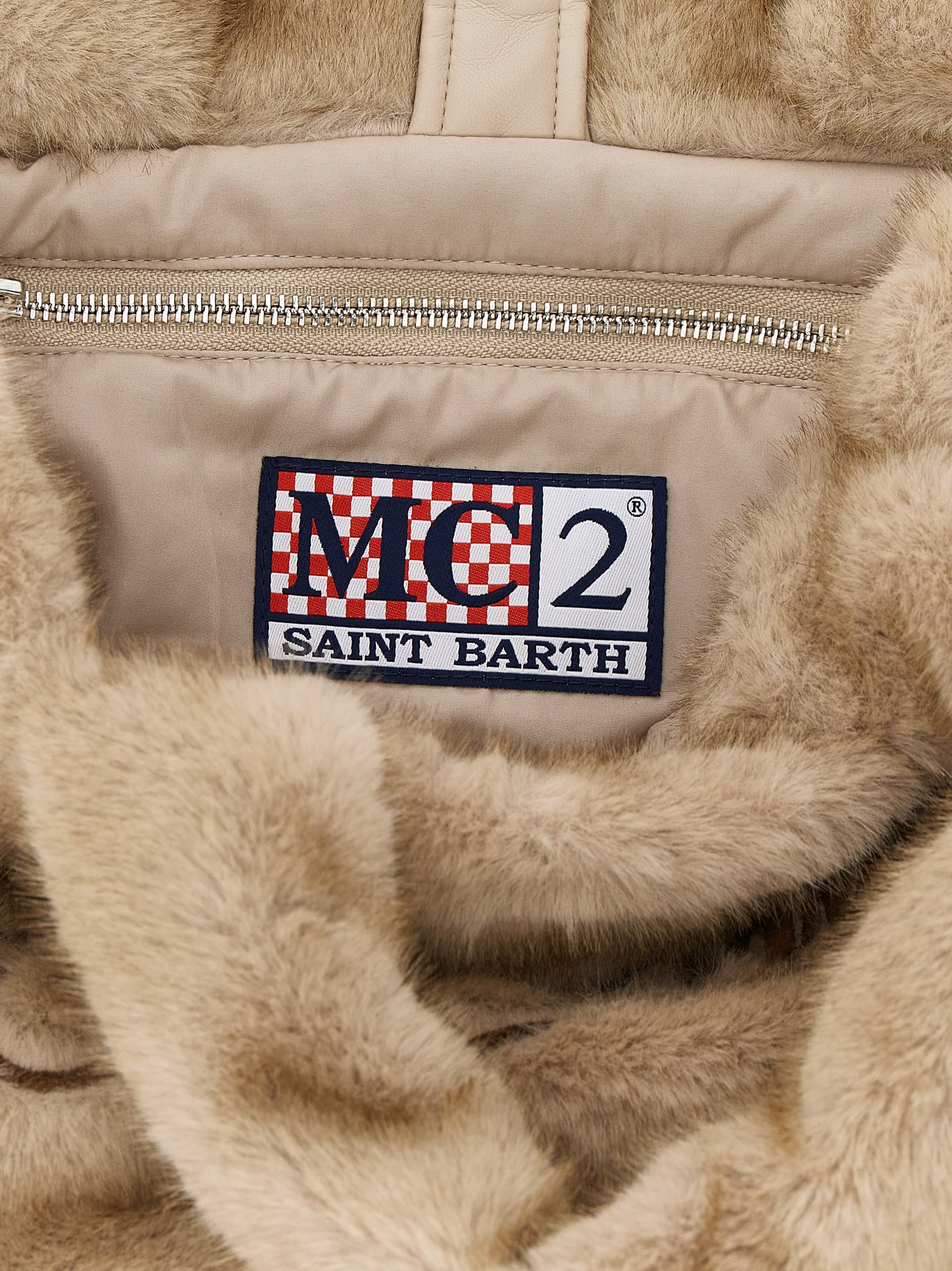 Mc2 Saint Barth Colette Soft Fur Hand Bags Beige In Brown