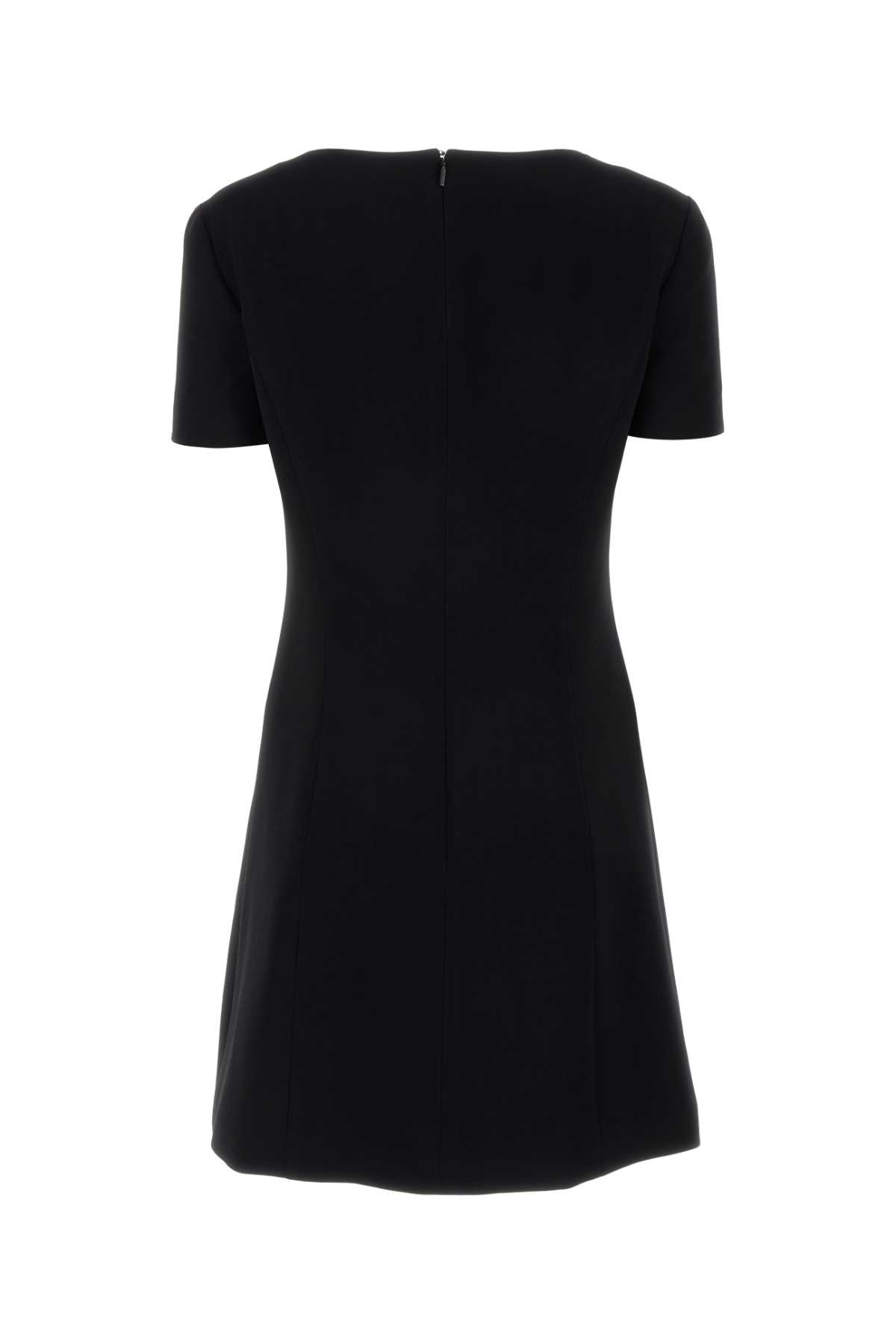 Versace Black Stretch Cady Mini Dress
