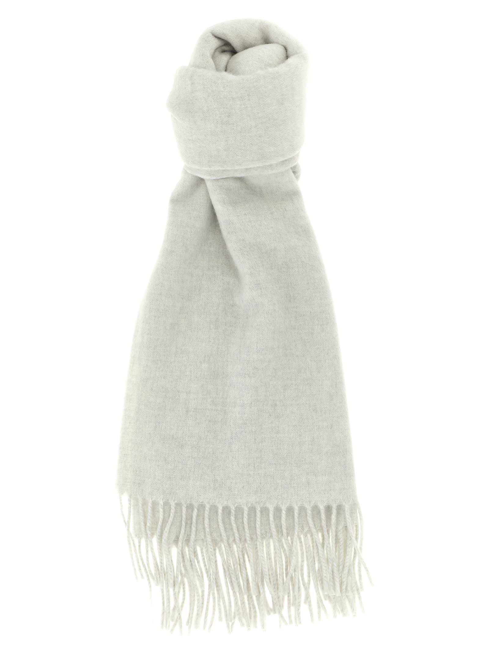 Brunello Cucinelli Cashmere Scarf Scarves And Foulards Gray In Gray