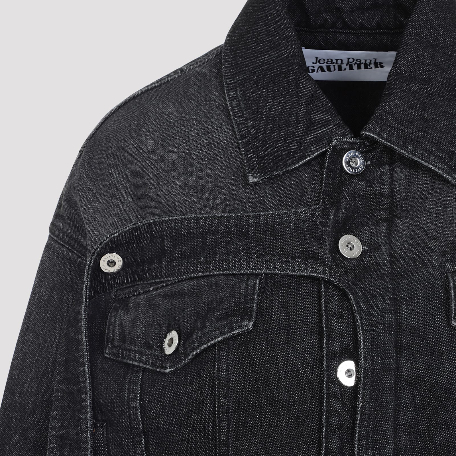 Jean Paul Gaultier Relaxed Fit Denim Outerwear In Black