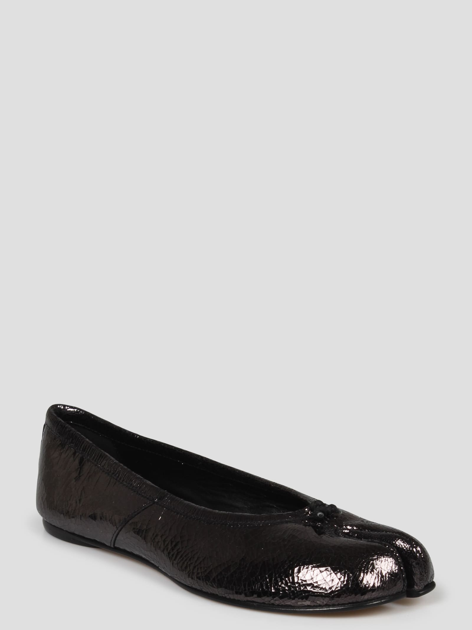 Shop Maison Margiela Tabi Broken Mirror Ballerinas In Black