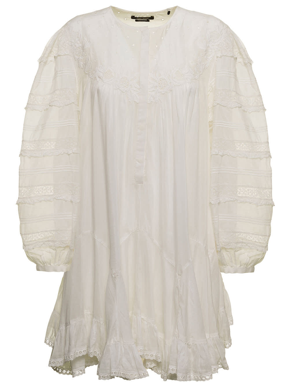 Isabel Marant Gyliane Isablel Marant Womans White Cotton Blend Dress