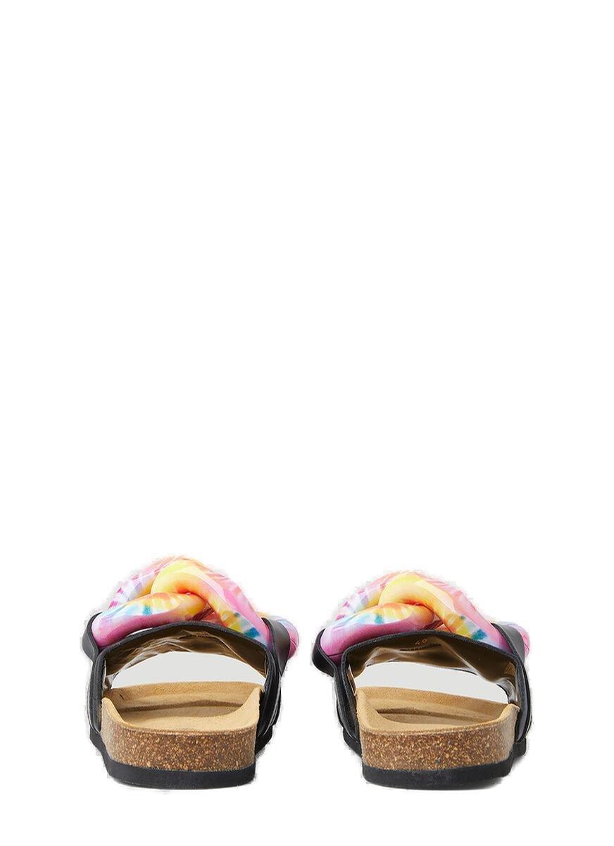 Jw Anderson Chain-embellished Tie-dye Leather Slides In 15100