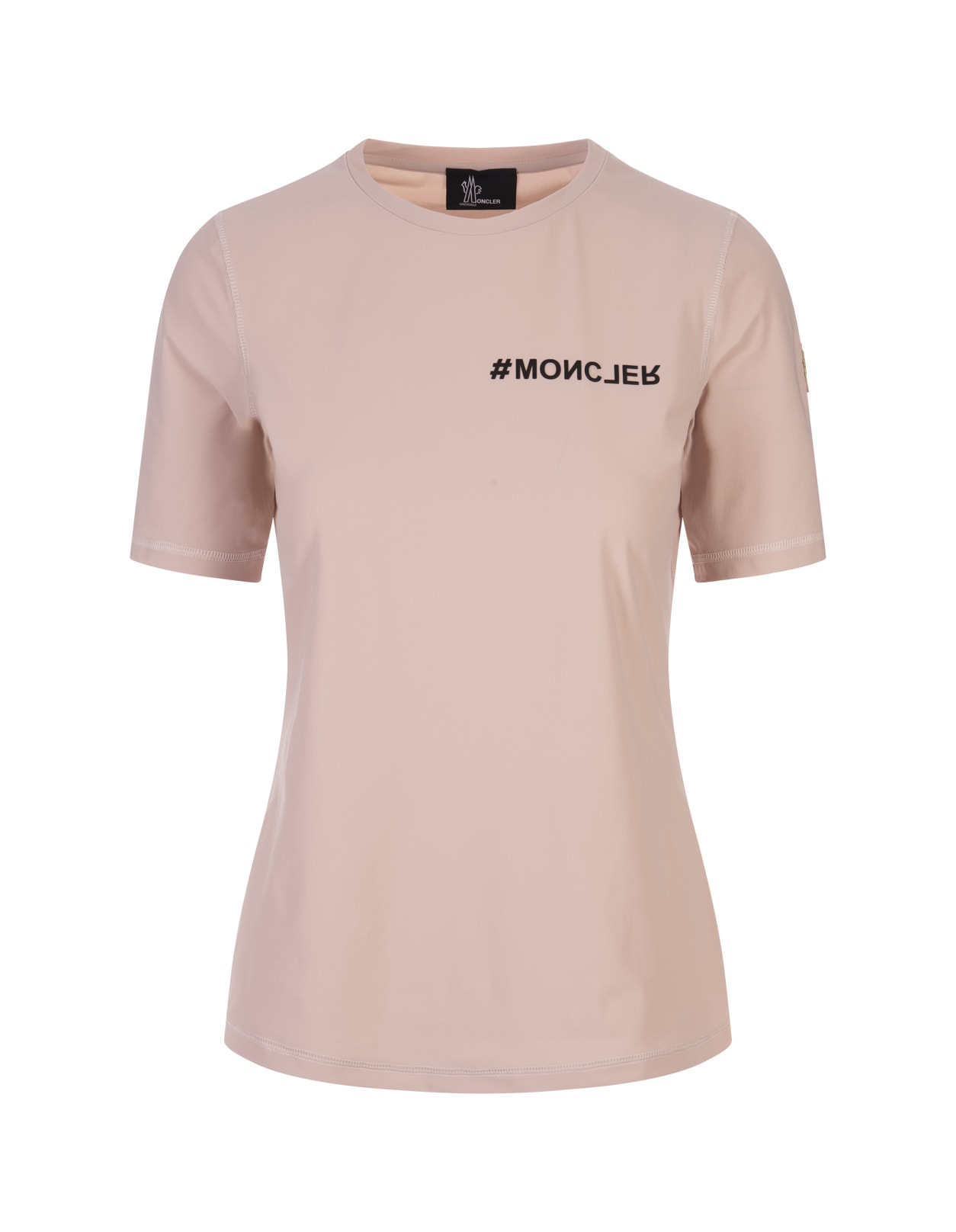 Pink Sensitive Technical Jersey T-shirt With Logo
