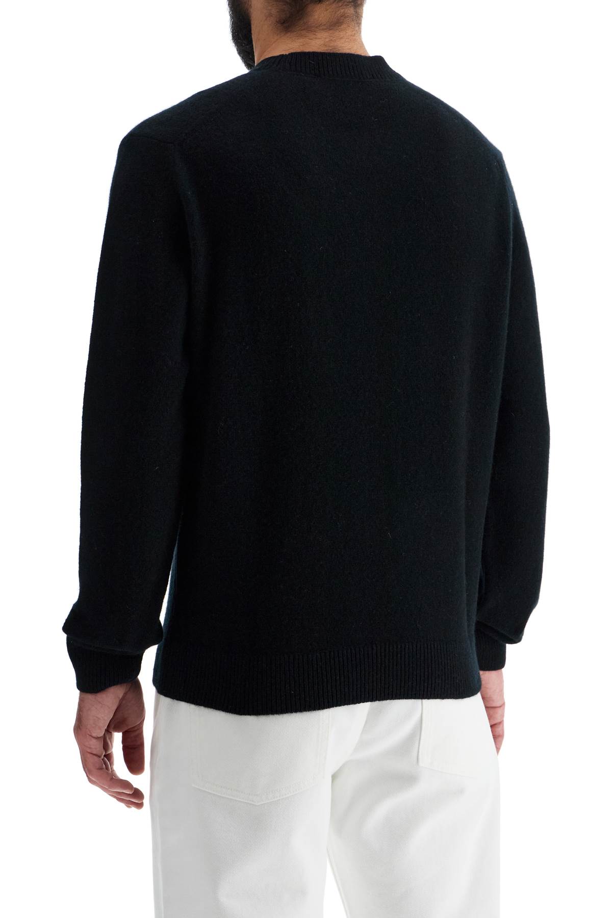 Shop Maison Kitsuné Bold Fox Head Wool Sweater In Black (black)