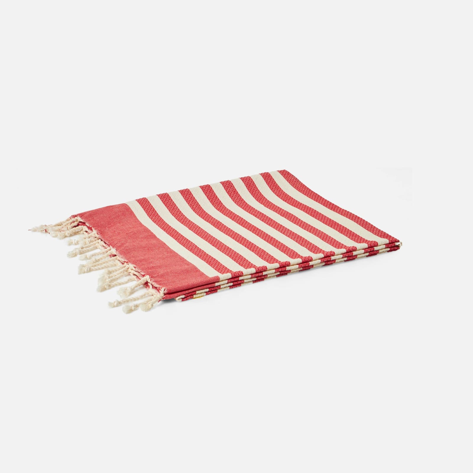 Shop Mc2 Saint Barth Fouta Classic Honeycomb With Striped In Red