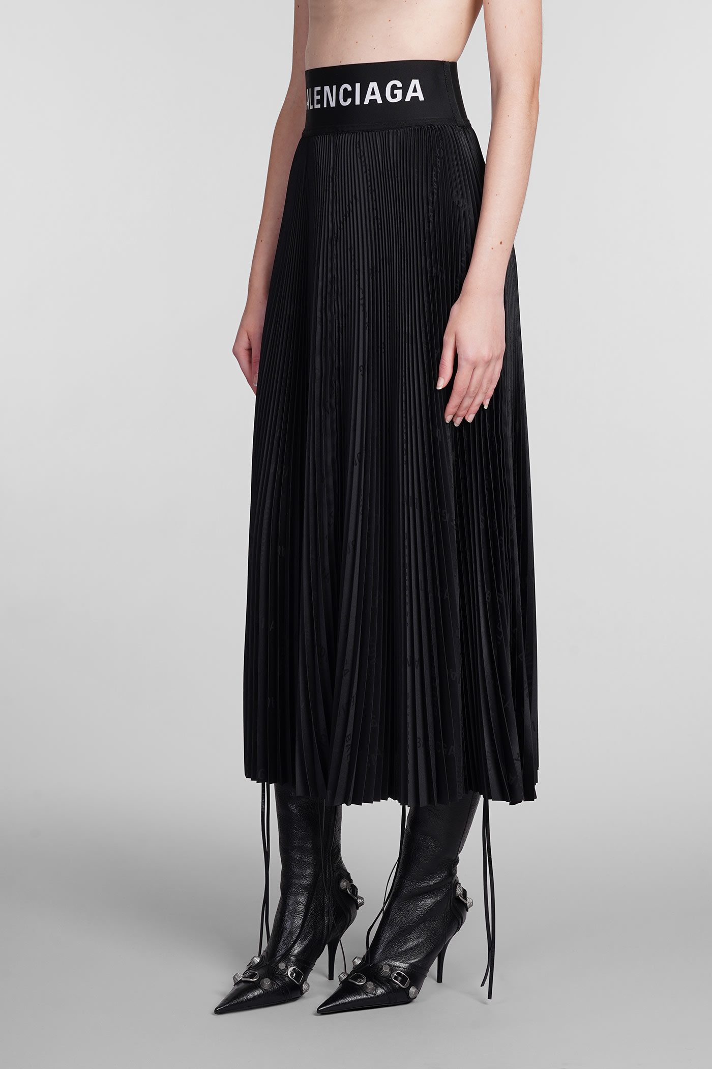 Shop Balenciaga Skirt In Black Polyester