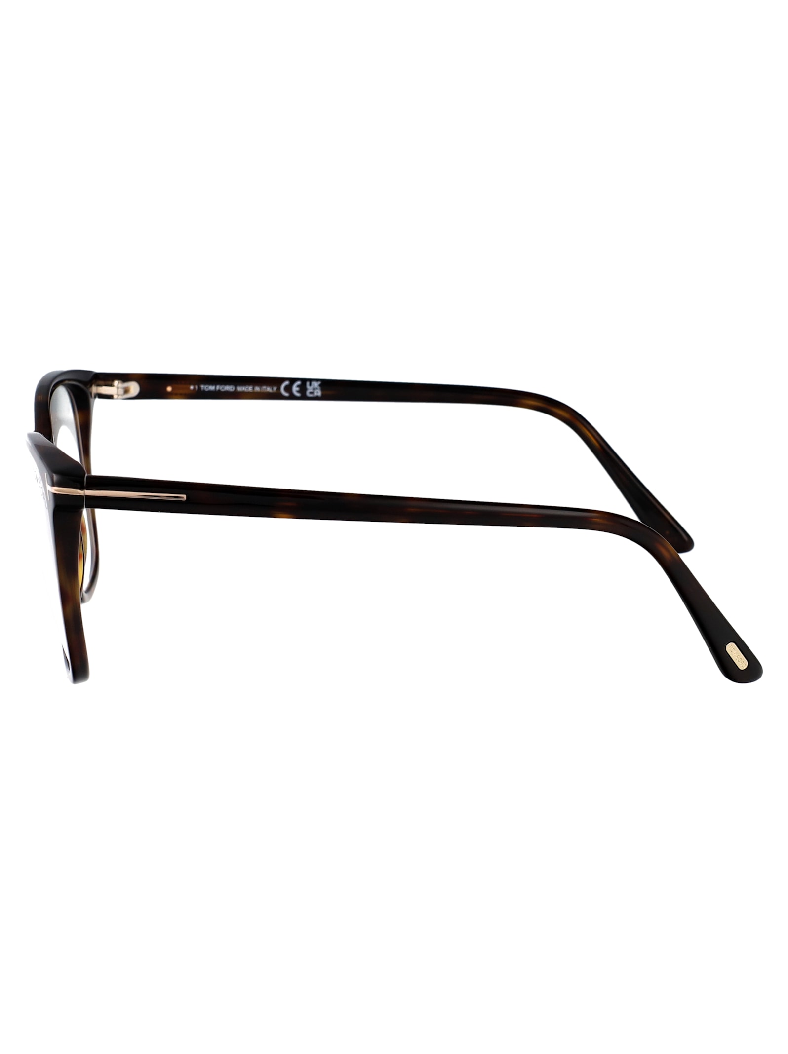 Tom Ford Tortoise Square Frame Glasses In 052 Avana Scura