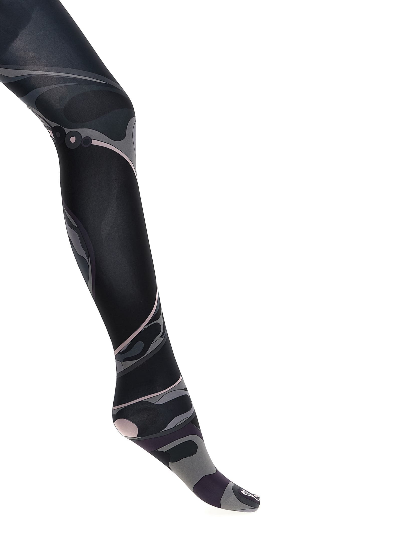 Pucci Patterned Printed Tights Socks Multicolor In Multi