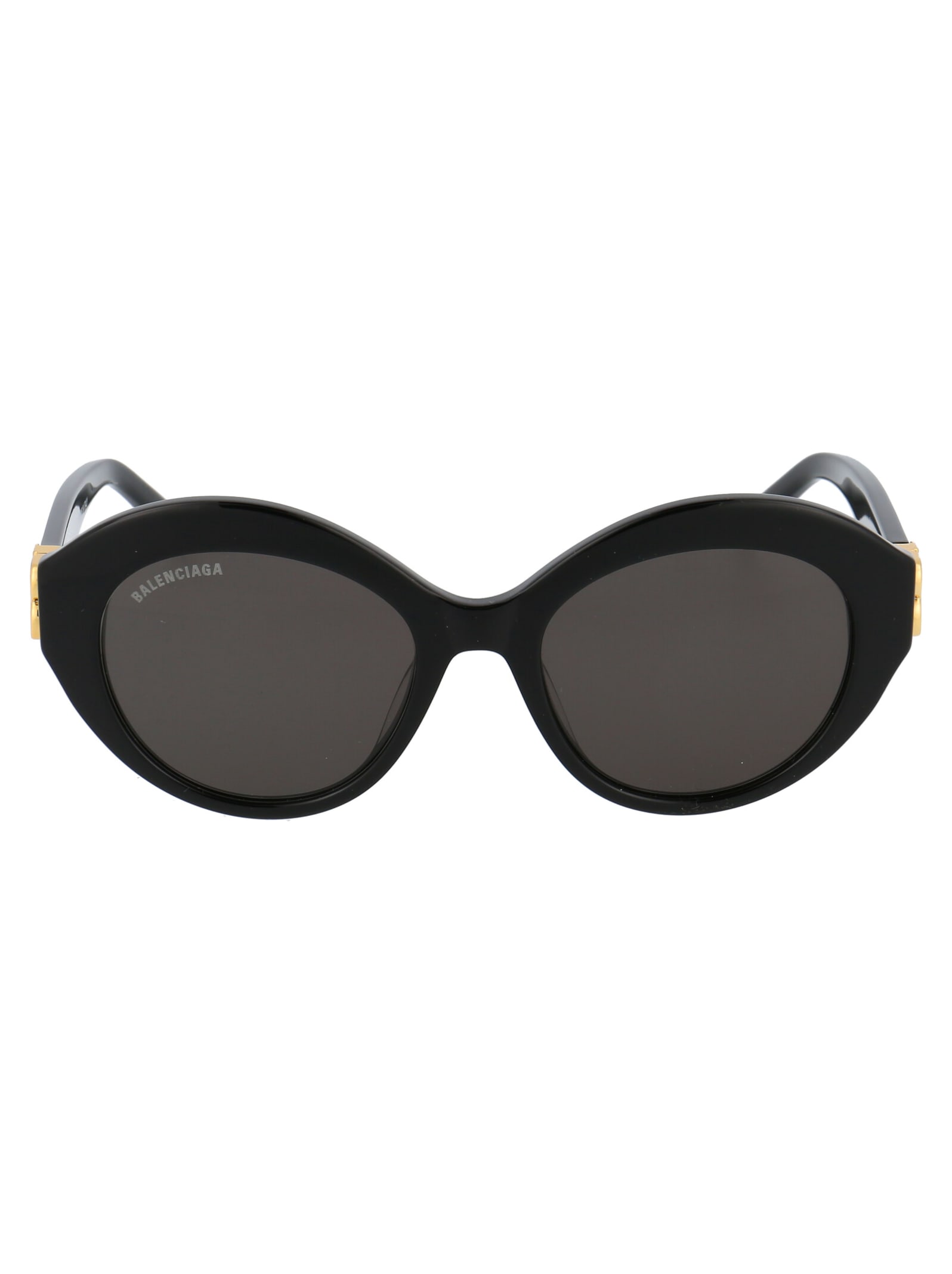Shop Balenciaga Bb0133s Sunglasses In 001 Black Gold Grey