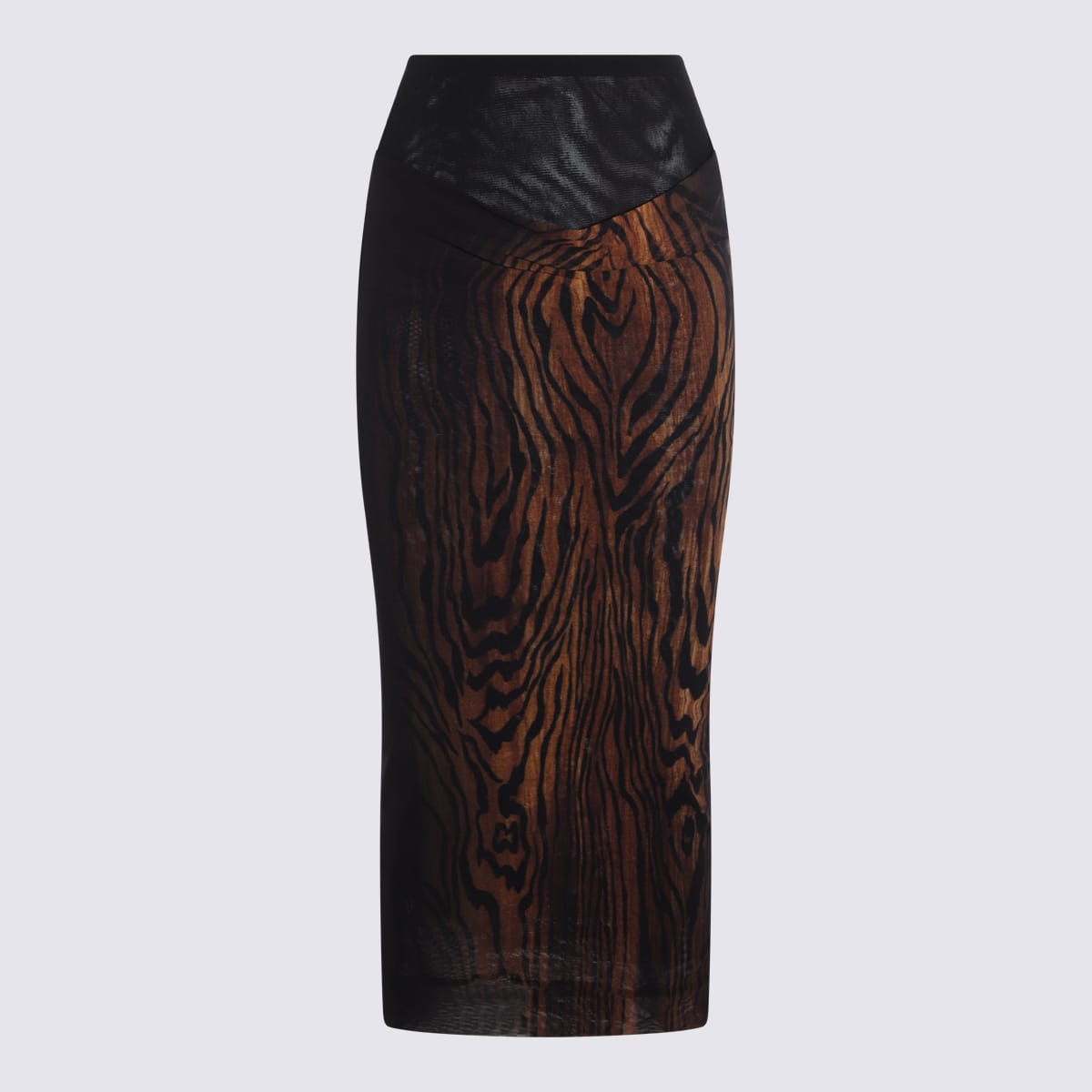 Black And Red Midi Skirt