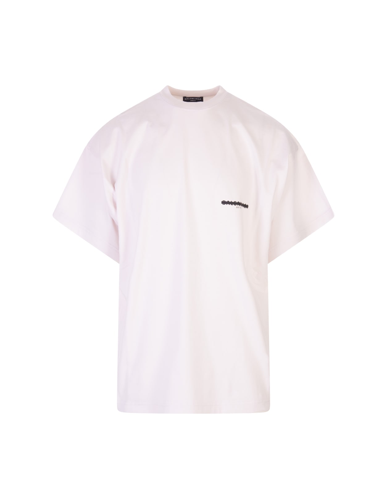Balenciaga Man Strike 1917 Oversize T-shirt In Cream White Vintage Jersey