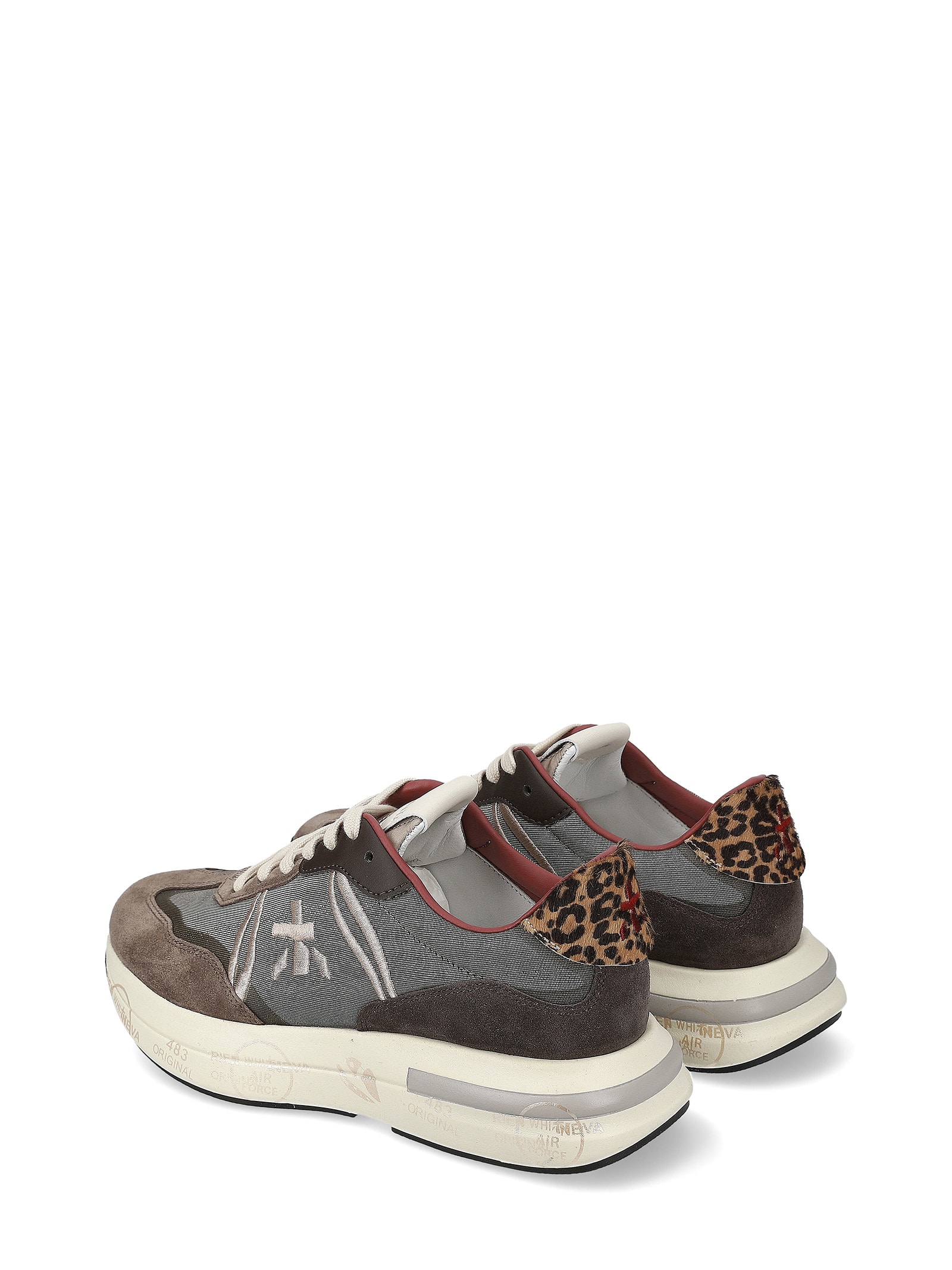 Shop White Premiata Sneaker Cassie 7003 Brown In Marrone