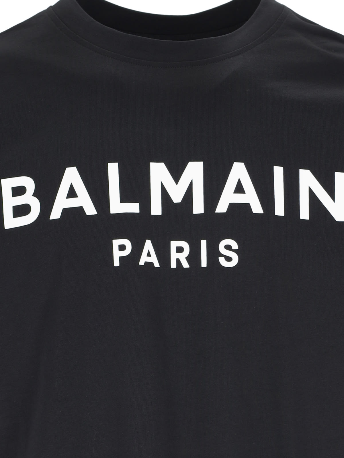 Shop Balmain Logo T-shirt In Black