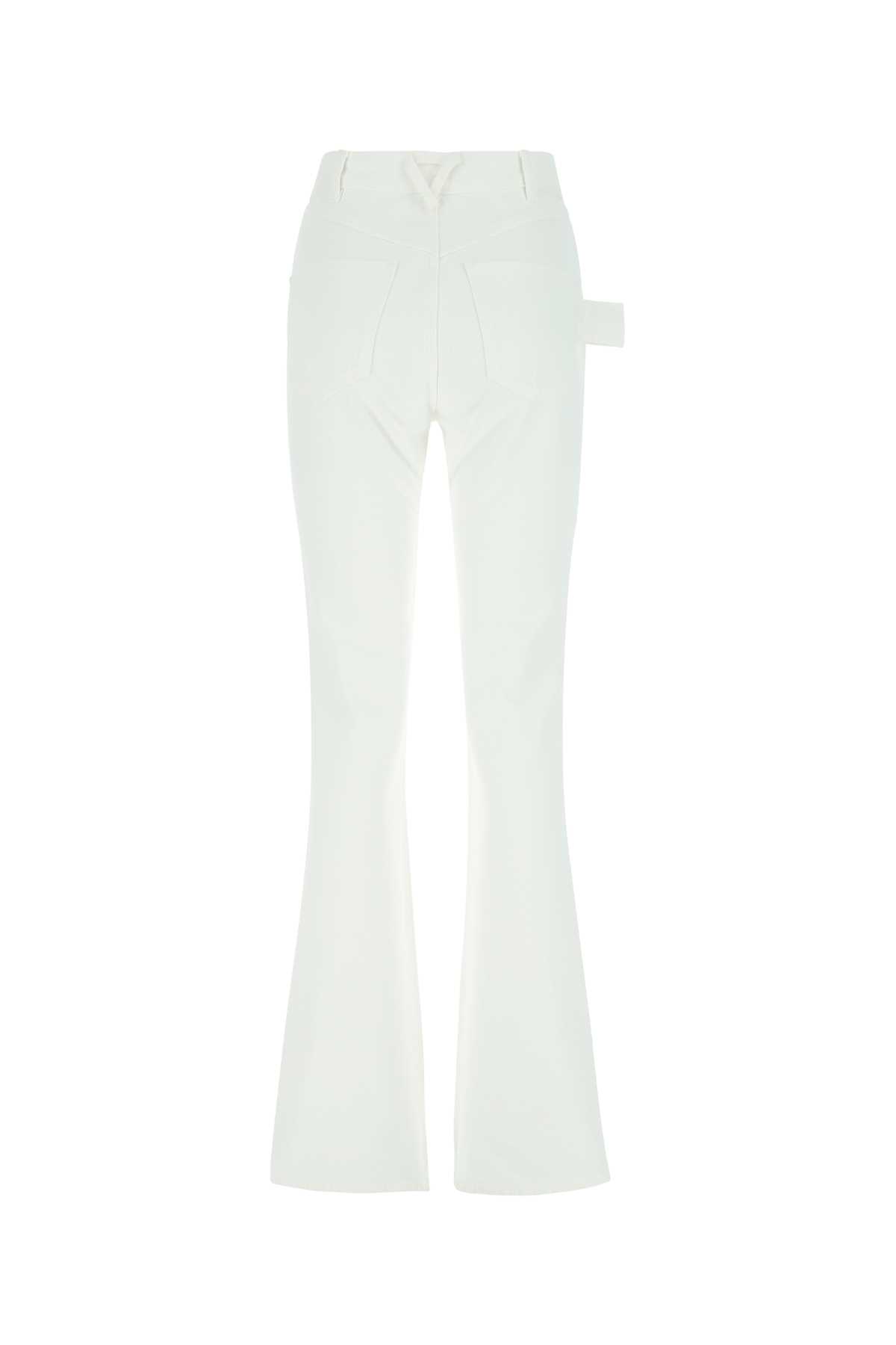 Bottega Veneta White Denim Jeans In 9000