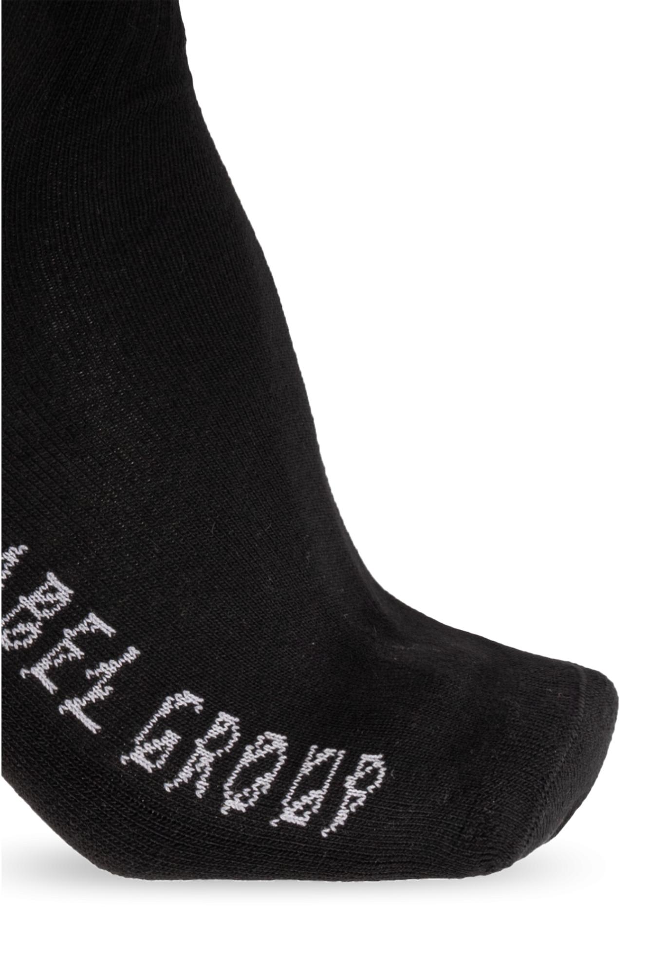 Shop 44 Label Group Cotton Socks With Logo In Black