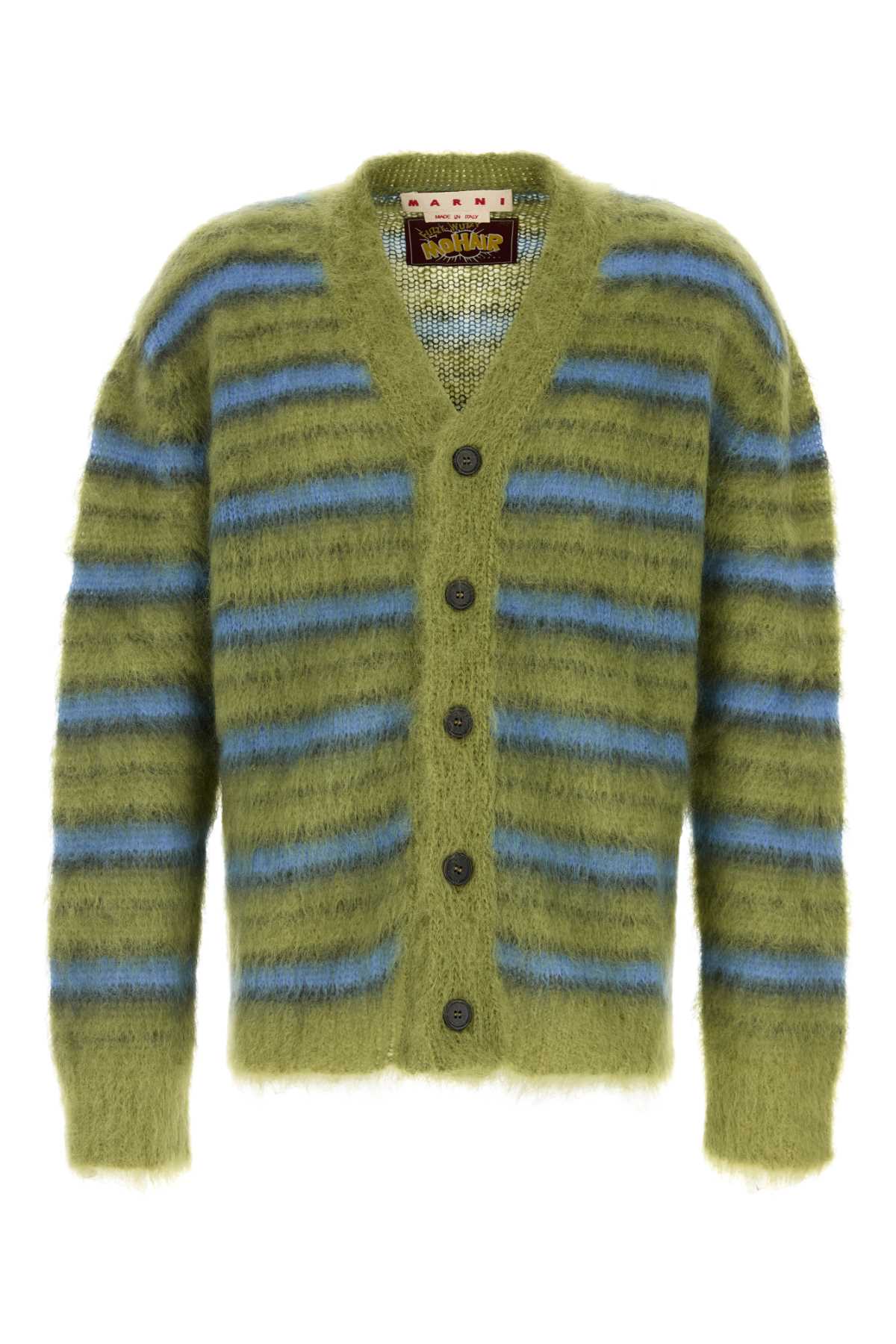 Embroidered Mohair Blend Cardigan