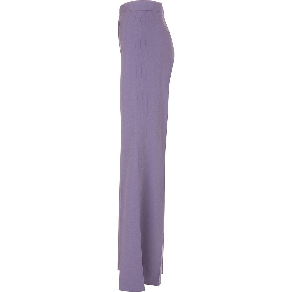 Shop Stella Mccartney High Waist Flared Trousers In Purple