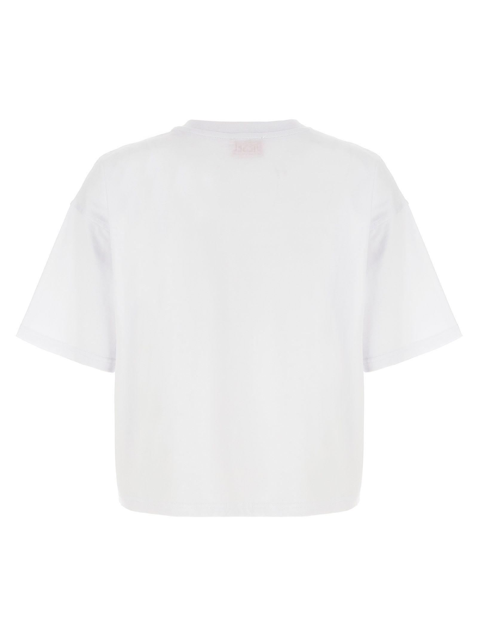 Shop Diesel T-buxt-crop-od Cotton T-shirt In White