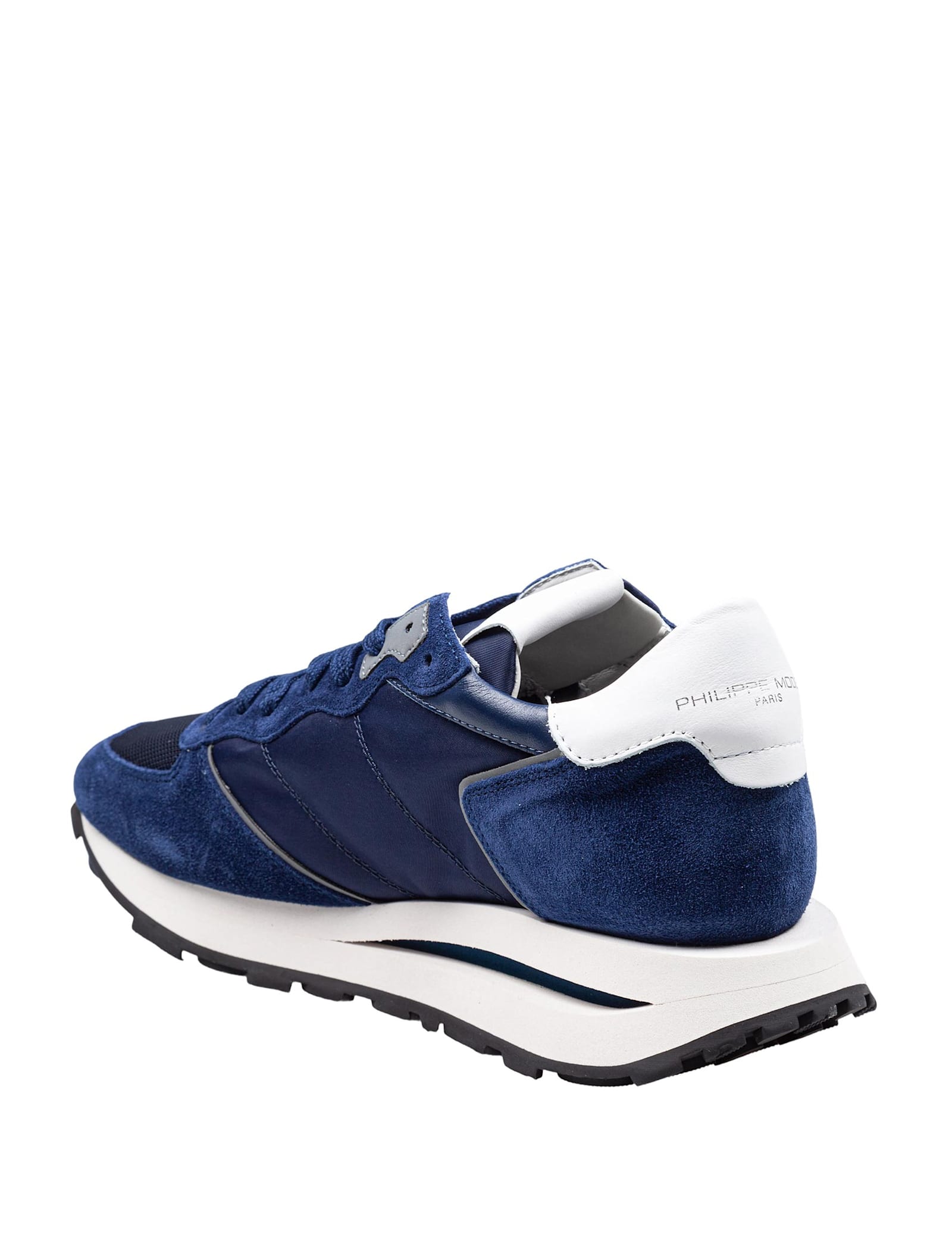 PHILIPPE MODEL SNEAKERS TROPEZ IN TESSUTO TECNICO E SUEDE COLORE BLU
