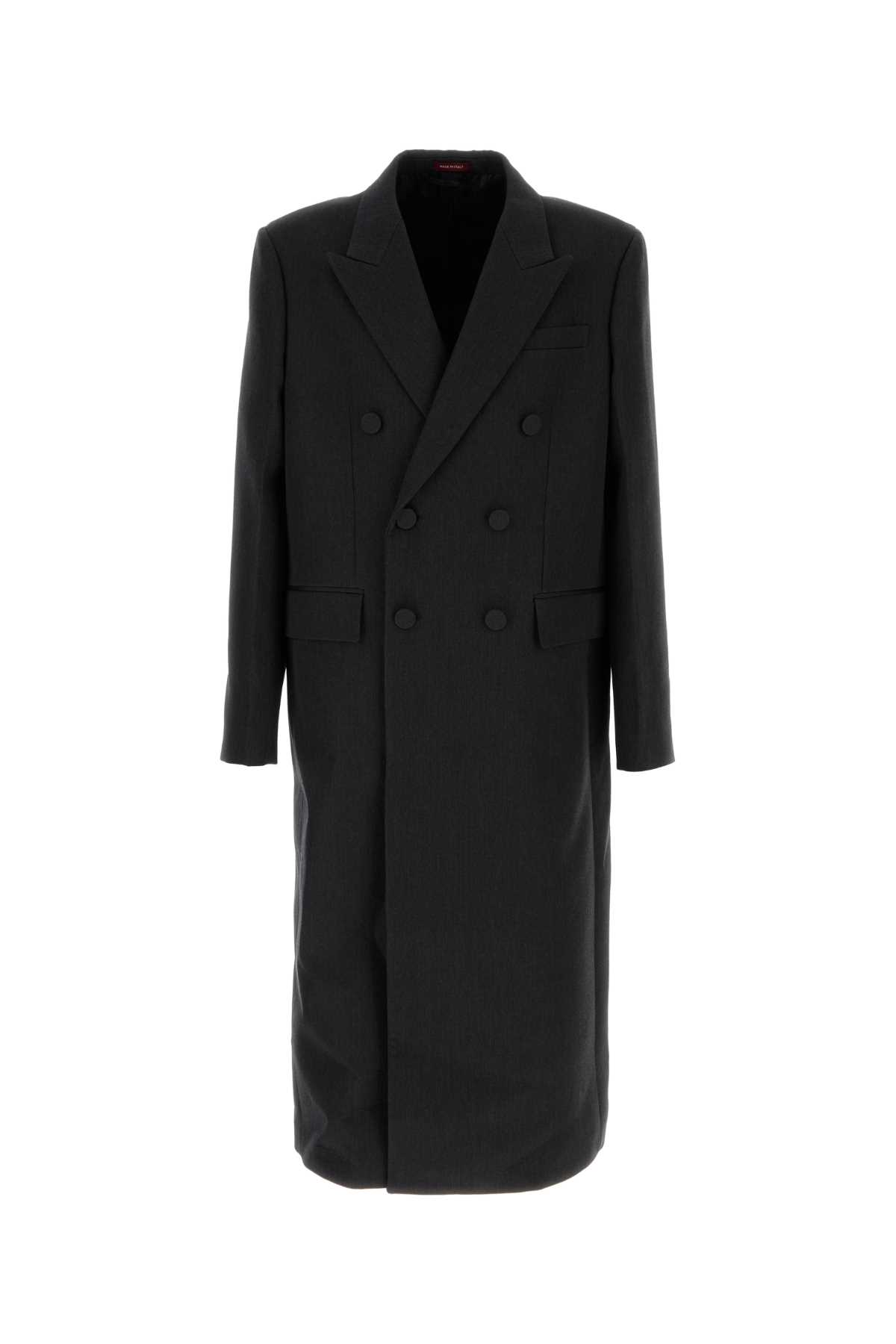 Shop Gucci Charcoal Wool Coat In Grey