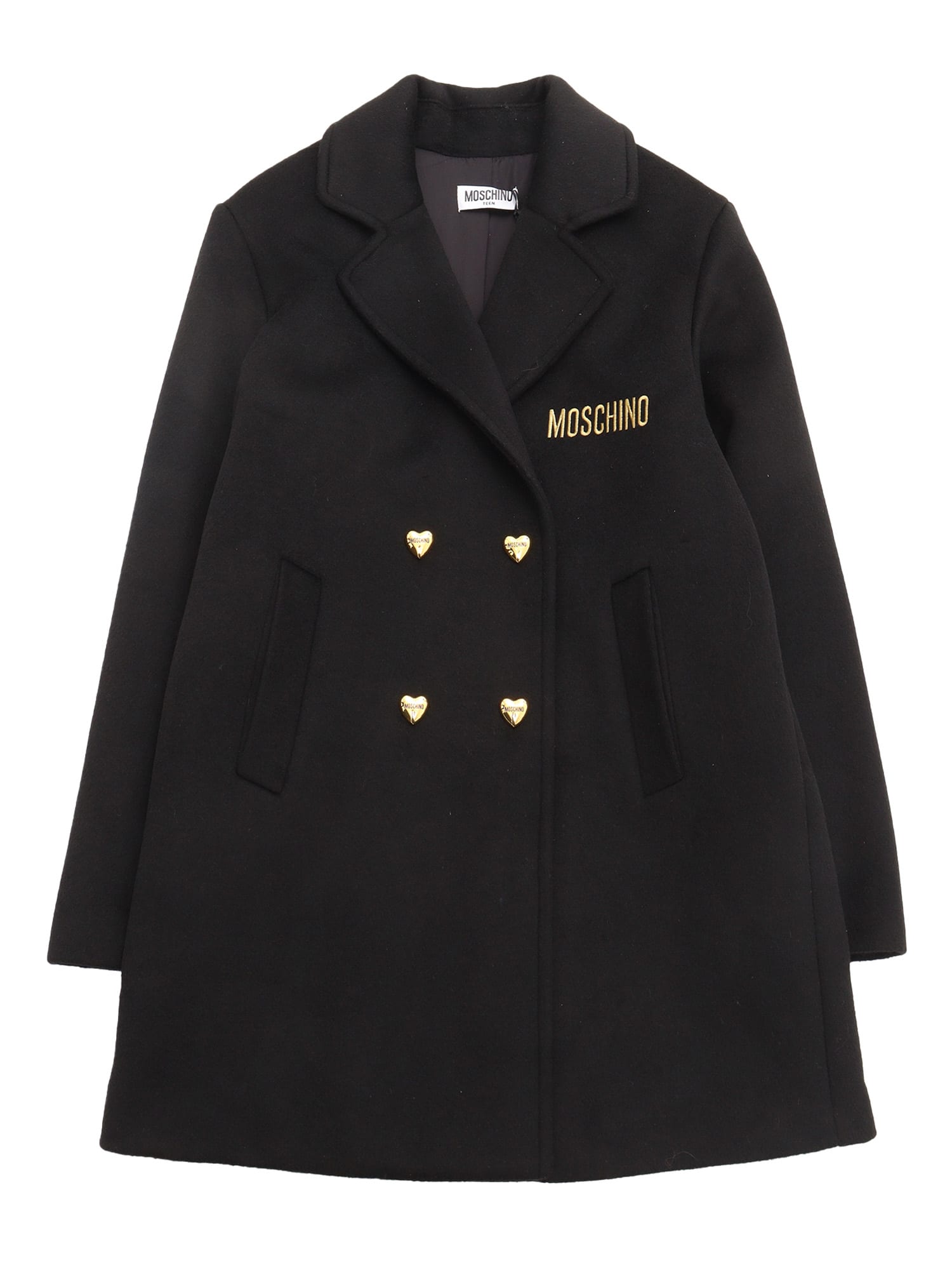 Moschino Coat In Black