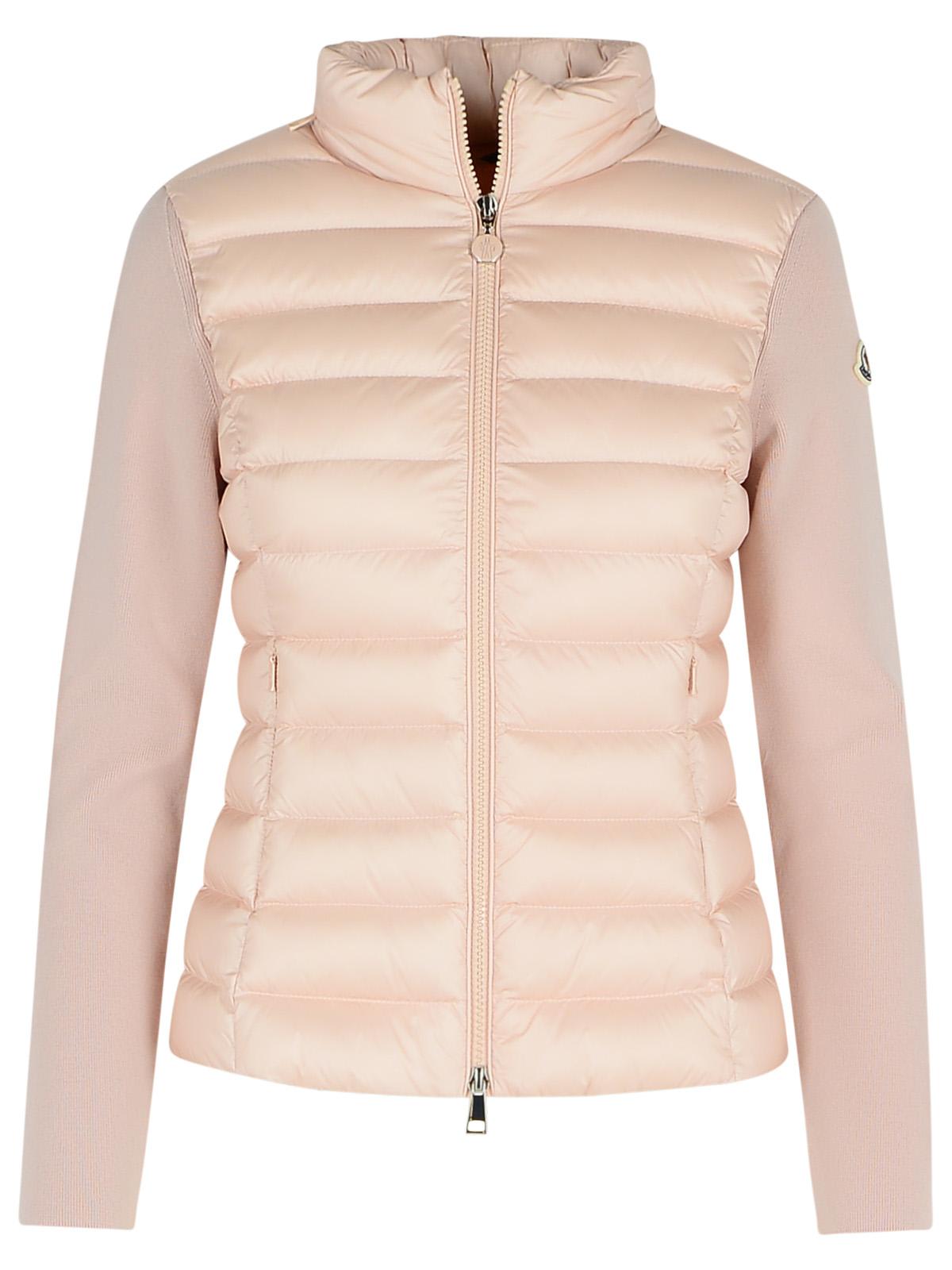 Moncler Two-material Cardigan In Black