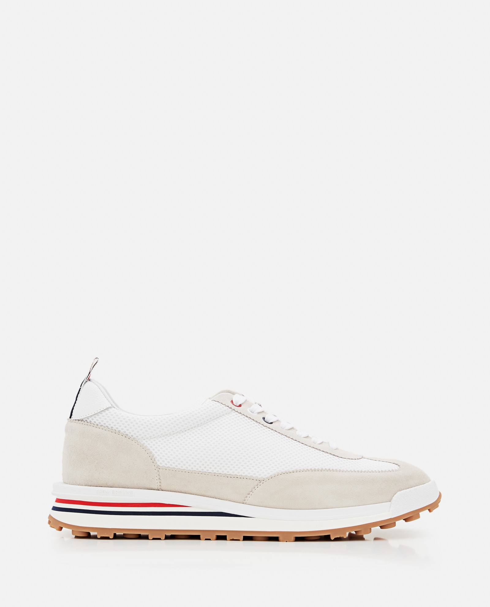 Shop Thom Browne Tech Runner Sneakers In White