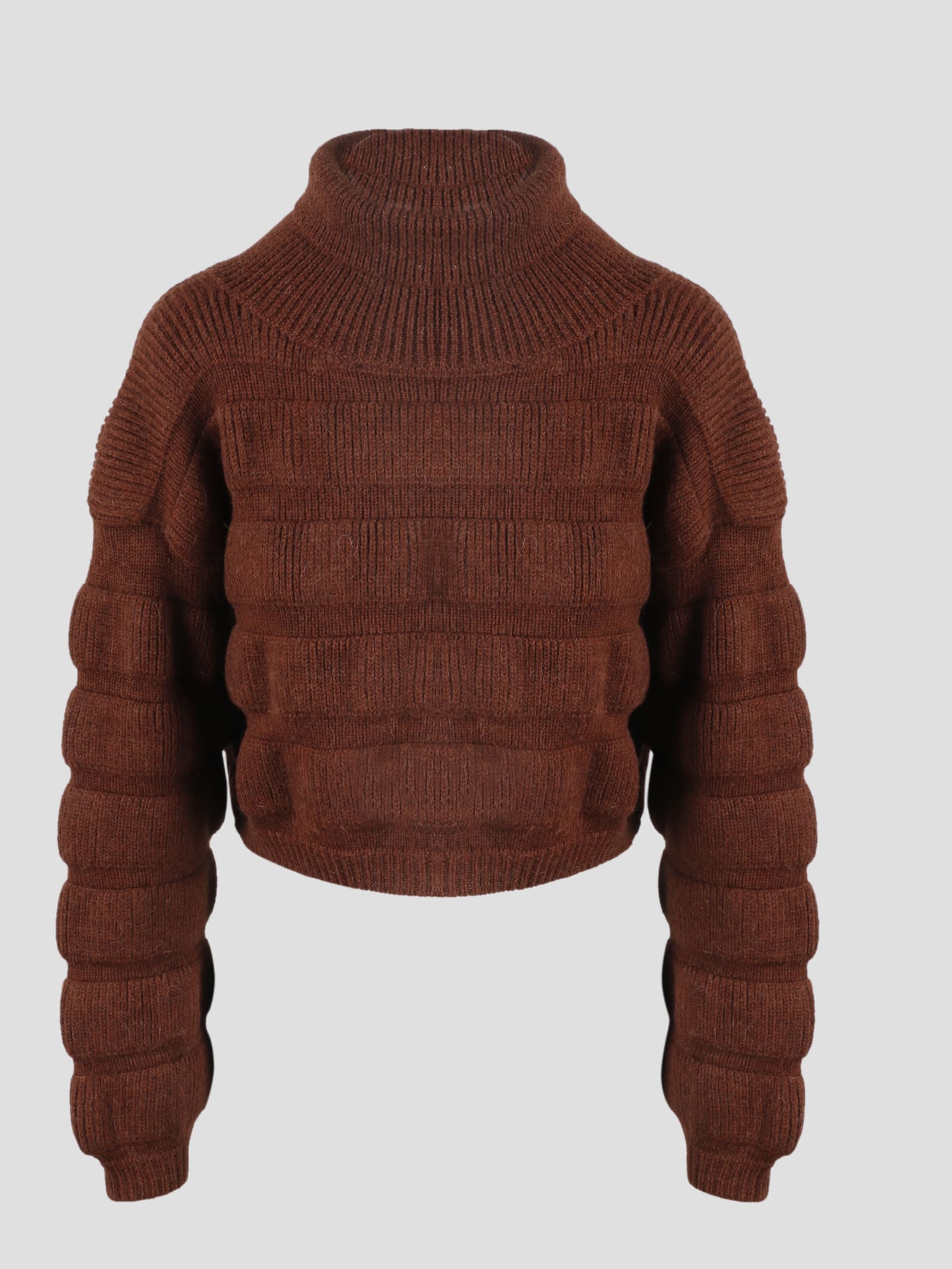 Saint Laurent Cropped Turtleneck Sweater