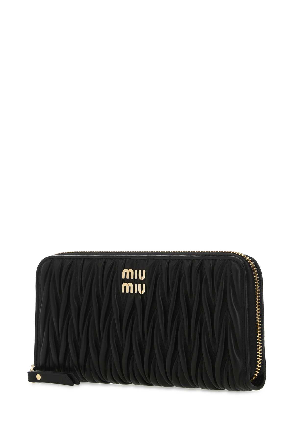 Shop Miu Miu Black Nappa Leather Wallet In F0002