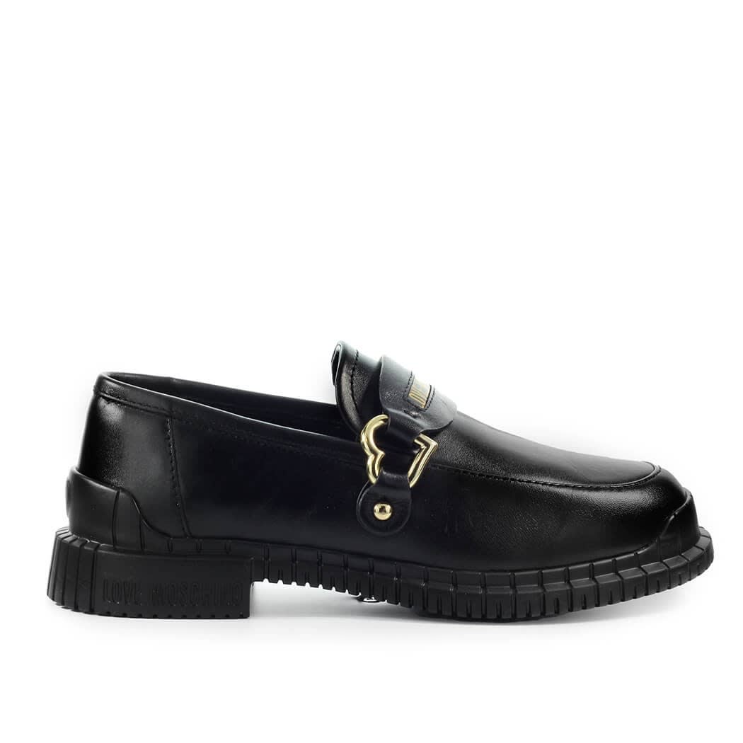 Love Moschino Black Leather Loafer