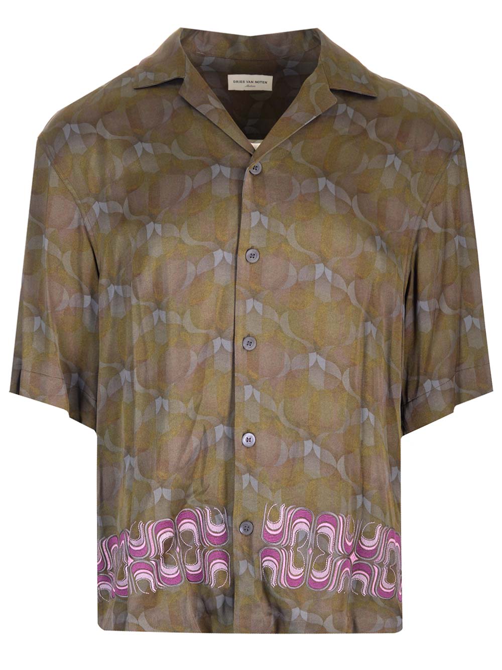 Shop Dries Van Noten Embroidered Shirt In Green