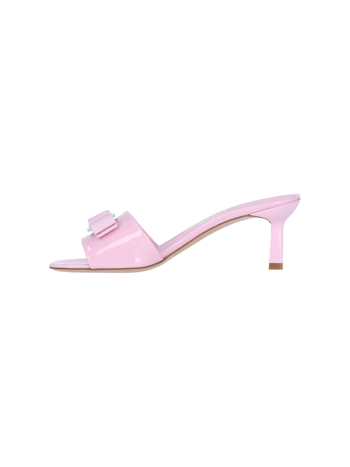 Shop Ferragamo Bow Sandals Vara In Pink