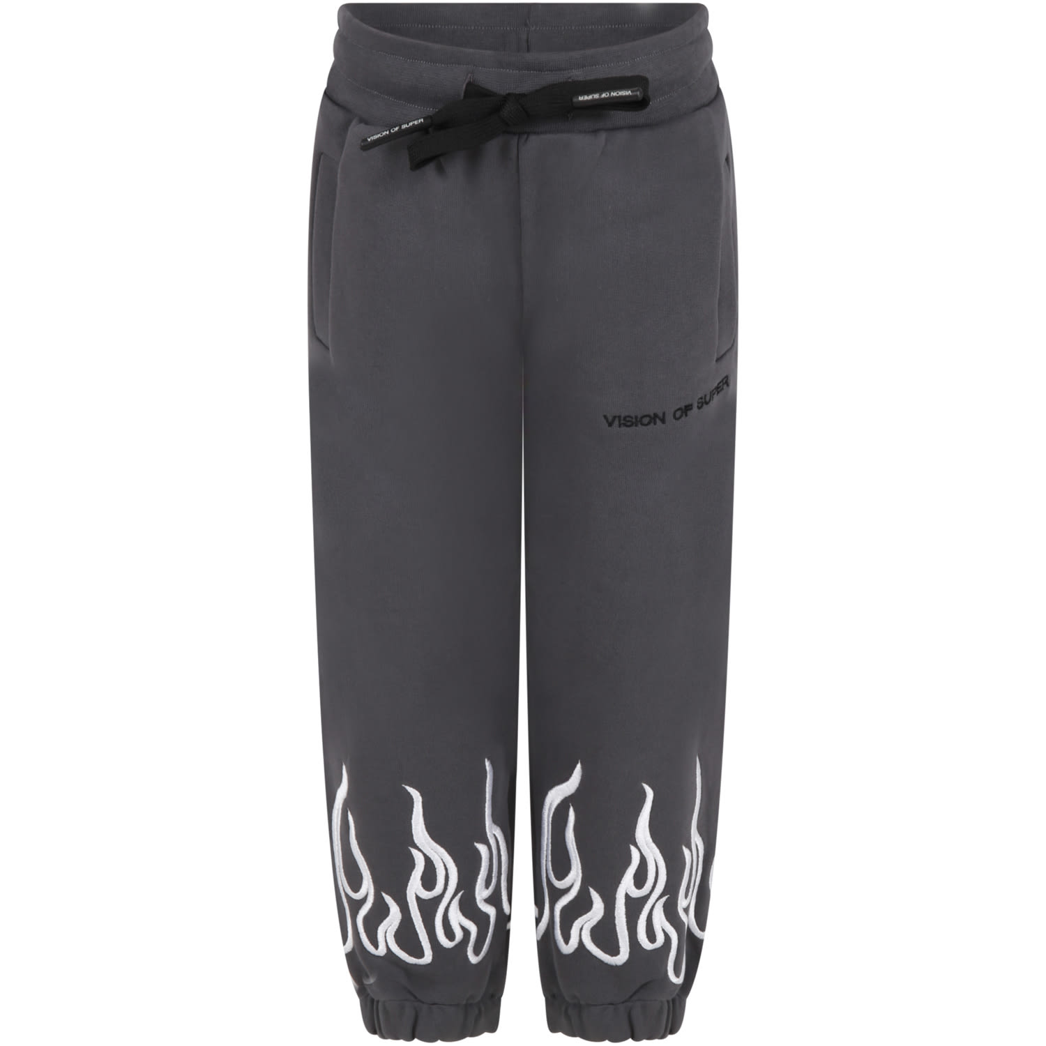 Vision of Super Grey Trouser For Boy With Logo