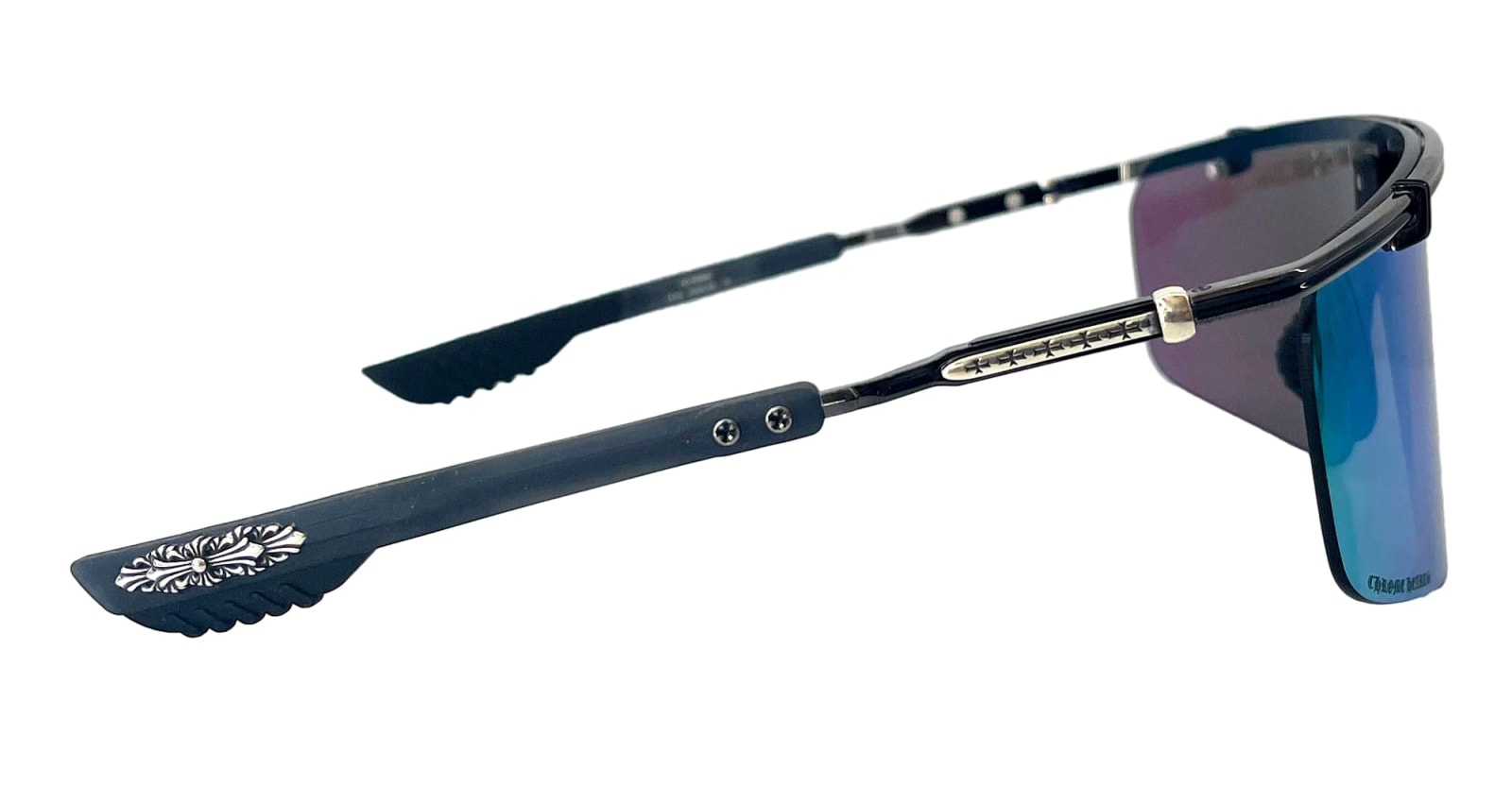Shop Chrome Hearts Clitanic - Gunmetal Sunglasses In Grey